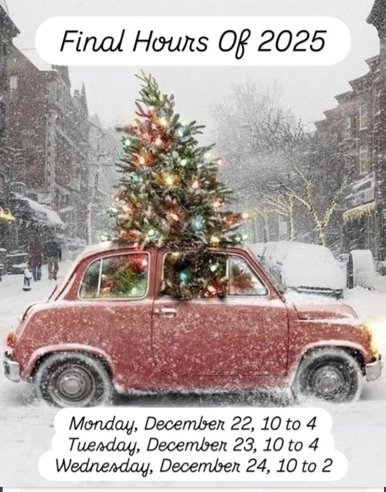 Our final 3 days of 2025 - 20% off store wide; Christmas ornaments &amp; candy 50% off; cups of cheer &amp; treats 🎄