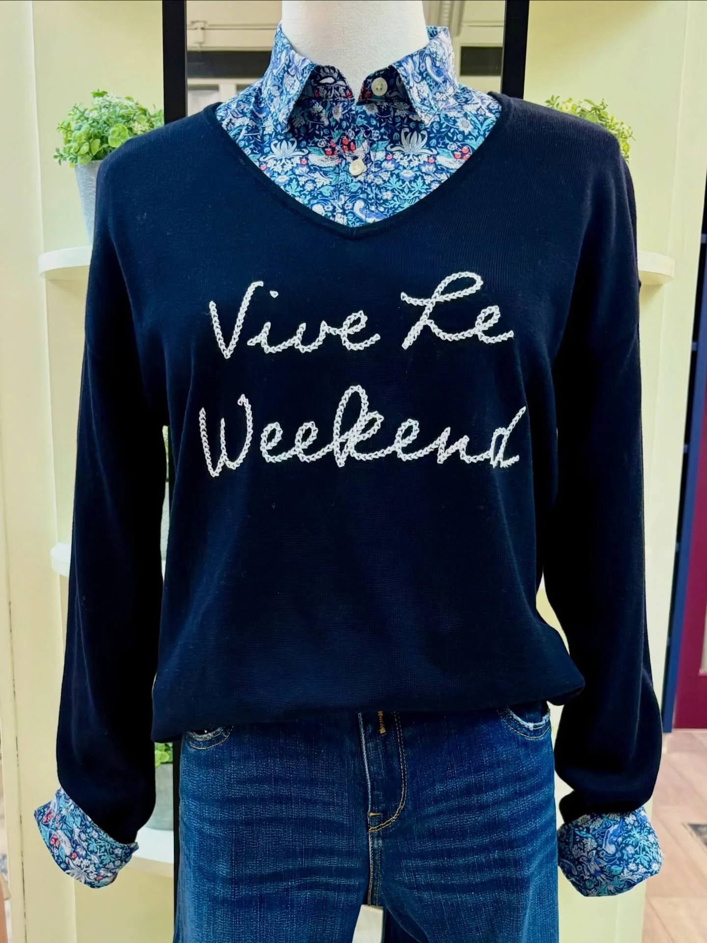 We Know It&rsquo;s Not The Weekend But It Will Be Soon!
Shop With Us Tuesday To Saturday, 10 To 4 💕
The Oxford Shirt Co. x Liberty Blouse
Talbots Sweater
Replay Jeans