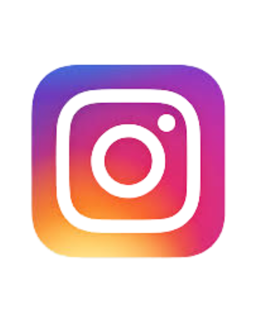 Instagram logo with a colorful gradient background.