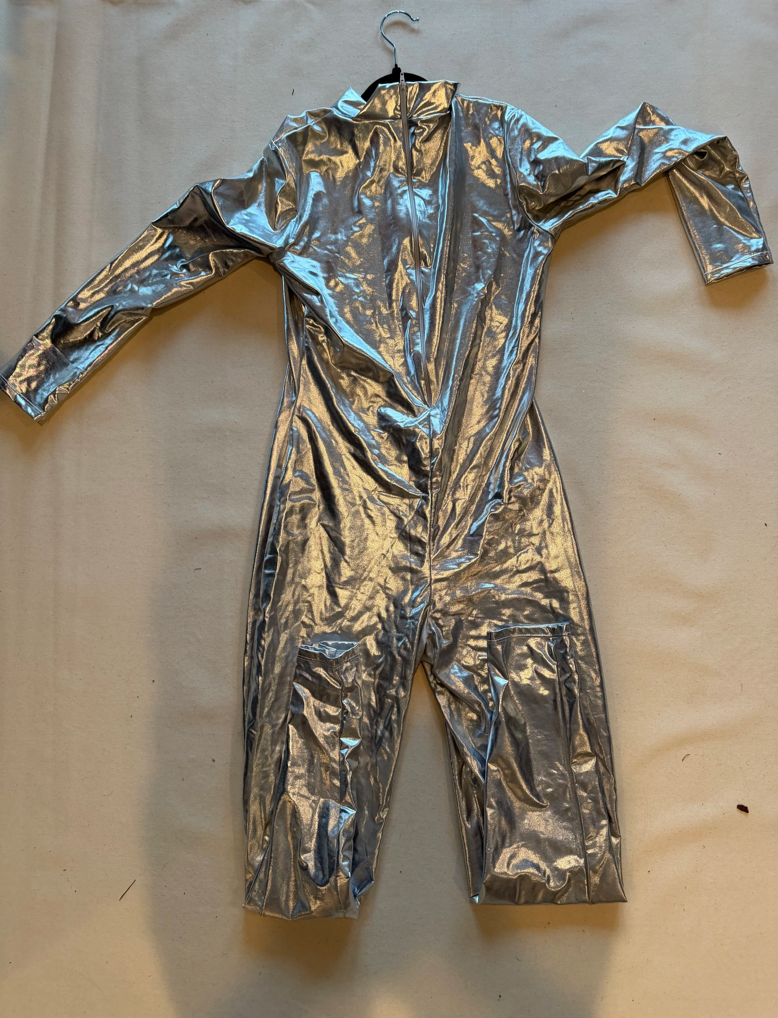 Silver Metallic Jumpsuit (Small)