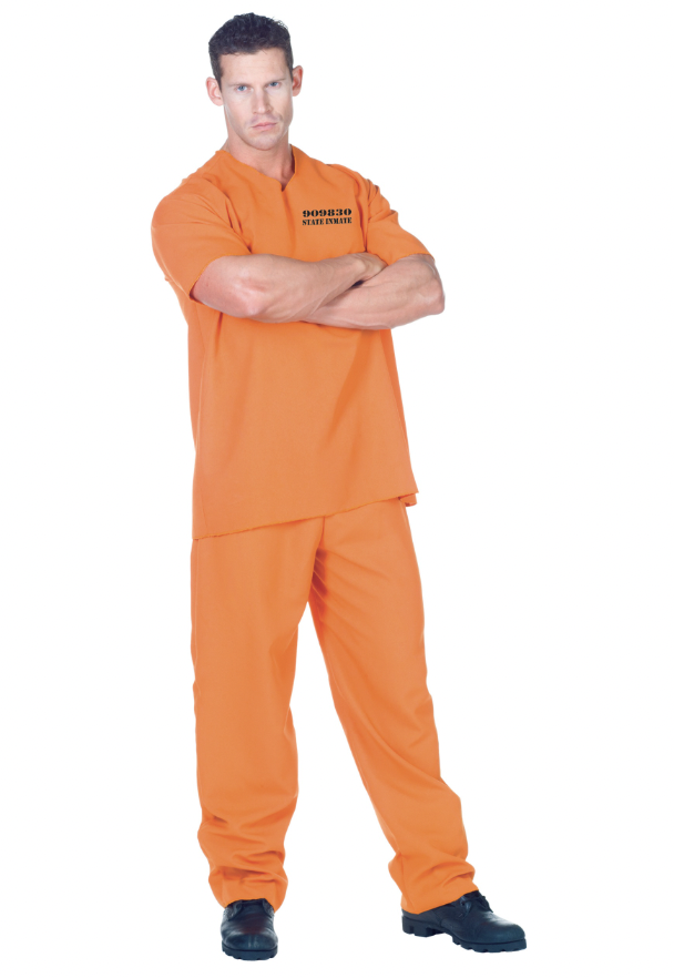 Classic Orange Inmate Costume (Adult Small)
