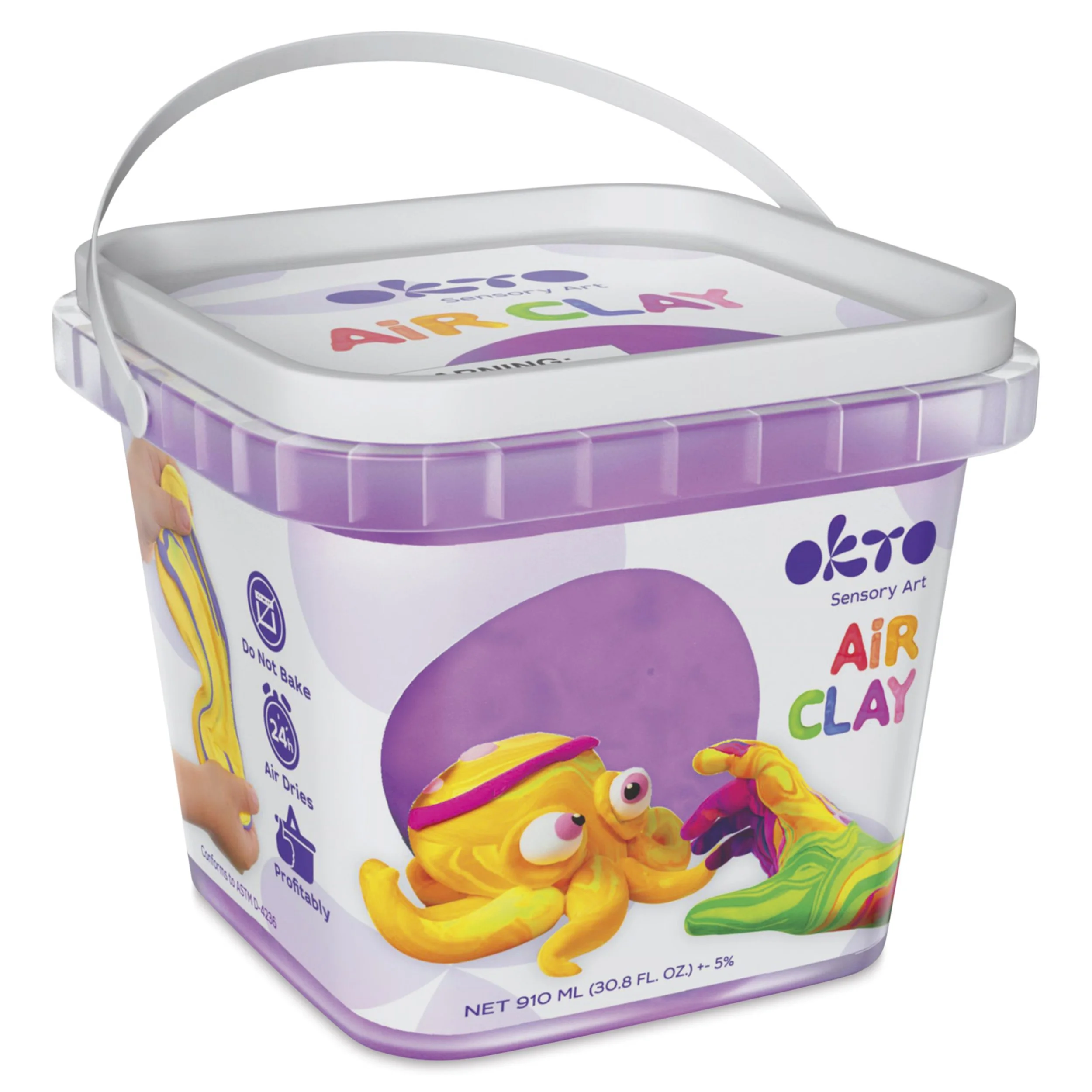 OKTO Sensory Art Air Clay Bucket - Purple