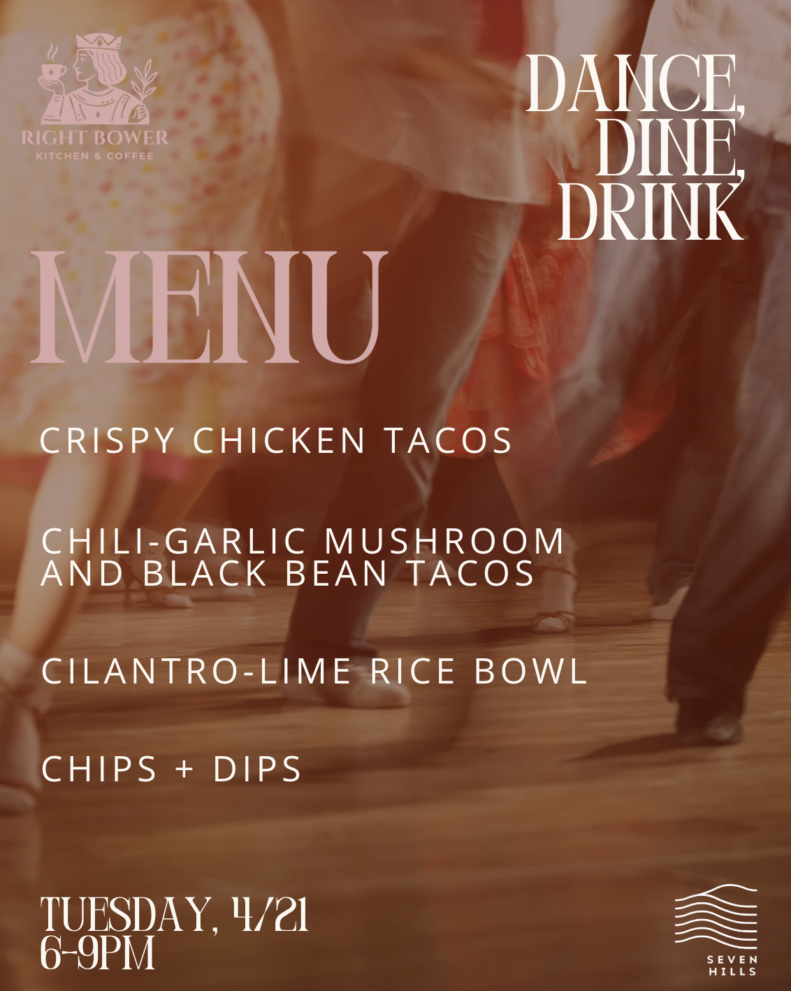 salsa event dinner menu