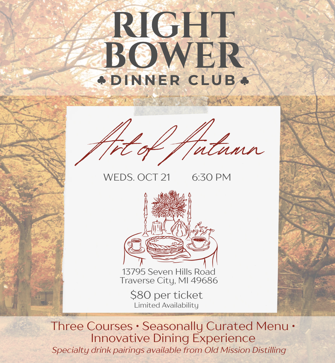 October Dinner Club: Art of Autumn