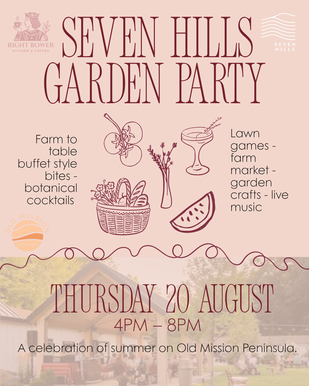 Garden Party market and buffet dinner