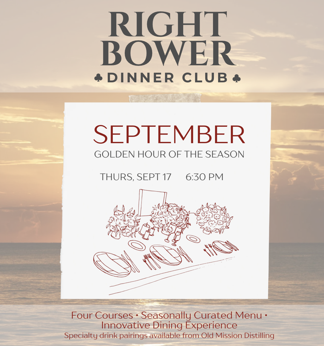 September Dinner Club: Golden Hour of the Season