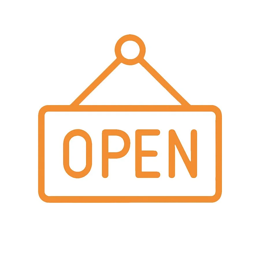 an "open" sign is shown indicating that a commercial business may keep their hours when hiring this painting service