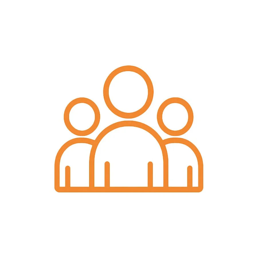 an outline of 3 people is shown, demonstrating that this paint crew may include multiple people to complete their painting project