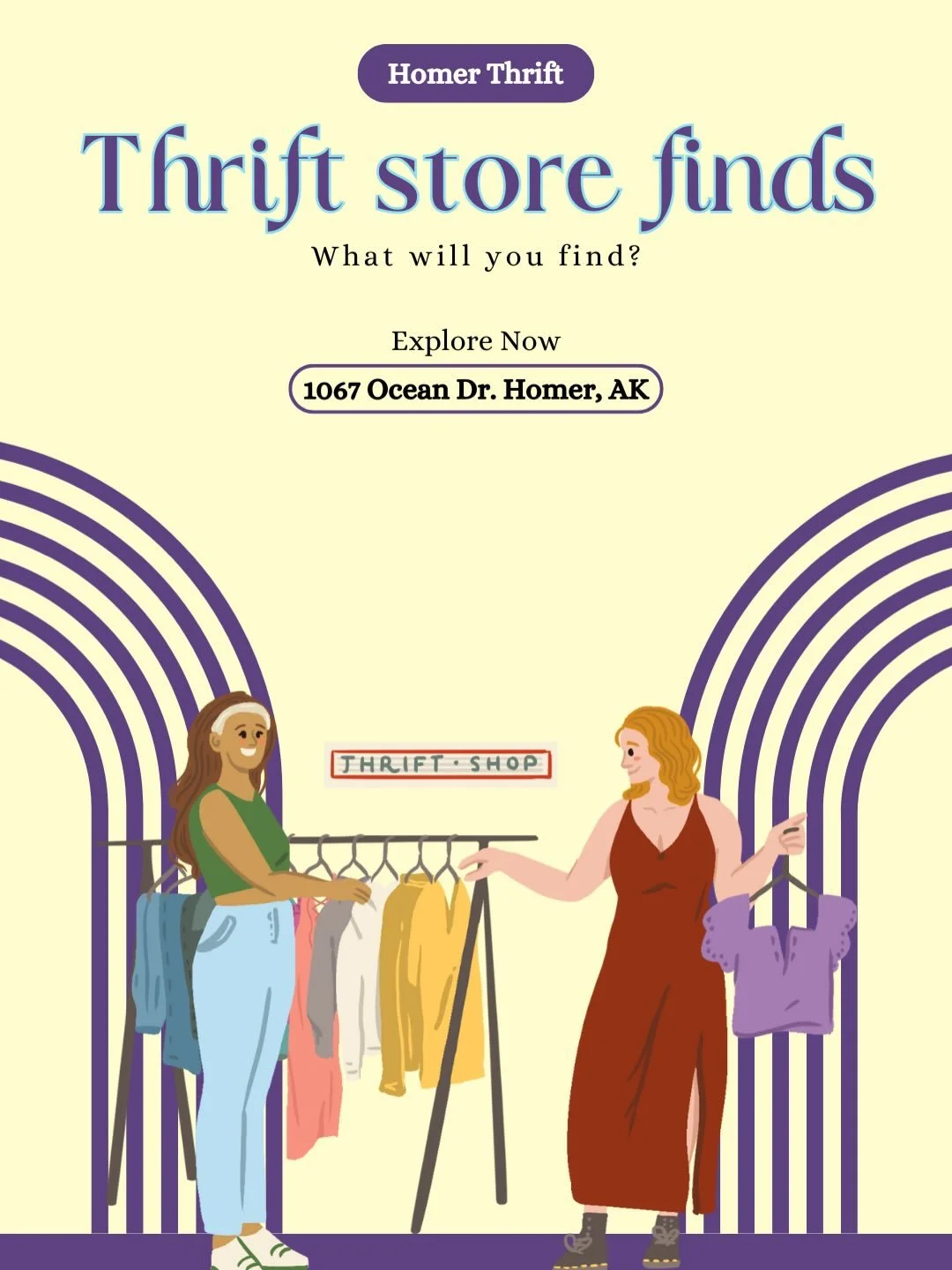 Homer Thrift finds for this week! Lots of warm clothes, a cute little butter bell, and loads of kids&rsquo; books!