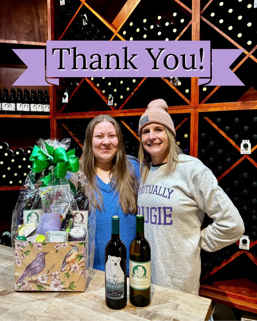 Thank you @bearcreekwinery for your generous donation to Haven House!

This beautiful wine gift basket will be available to bid on at our upcoming Women of Distinction event on April 4th.

Get your tickets now! Available at The Homer Bookstore (cash 