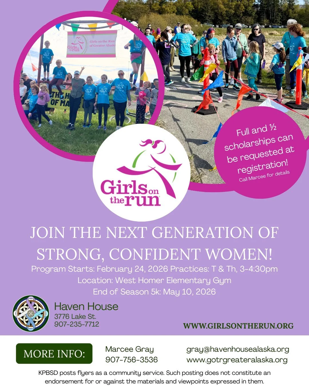 Girls on the Run starts TOMORROW, February 24th!

If you have a girl in your life in grades 3rd-5th, and want to help her build endurance and grit, this is your opportunity! The season culminates in a 5k in May and it's so fun!

GOTR meets every T &a