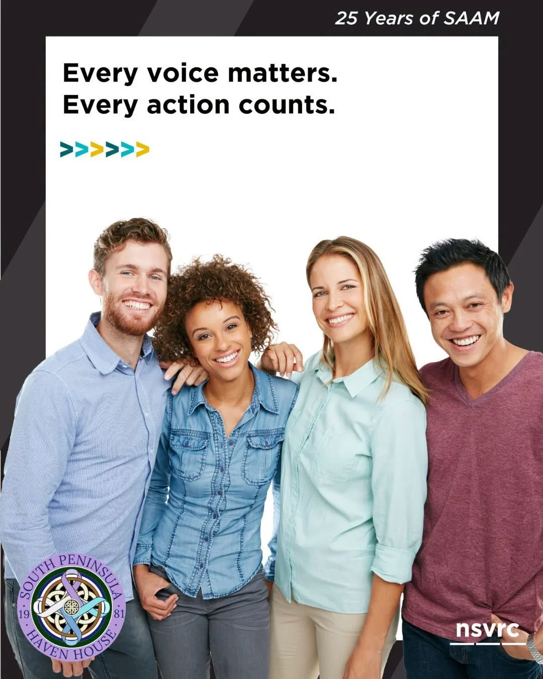 Awareness is only the beginning. Preventing sexual violence requires action from all of us; individuals, communities, and organizations working together to promote safety and respect. #SAAM2026 #PreventionIsPossible