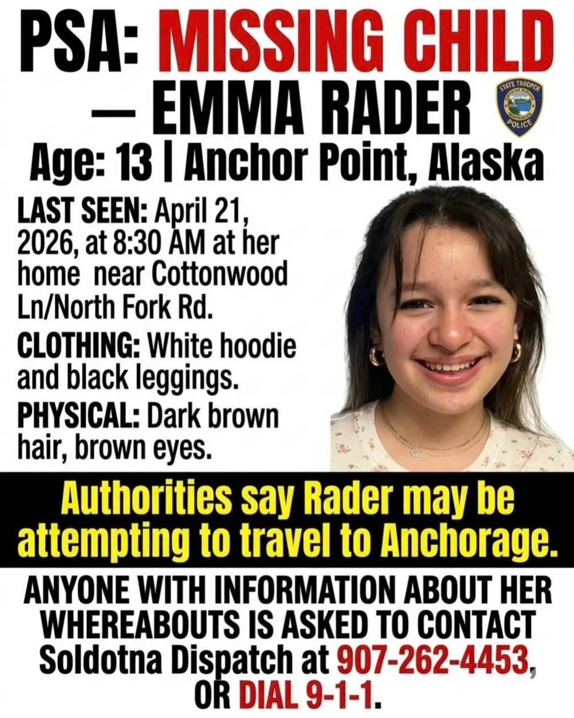 Please keep an eye out for this young girl! Let&rsquo;s bring her home!