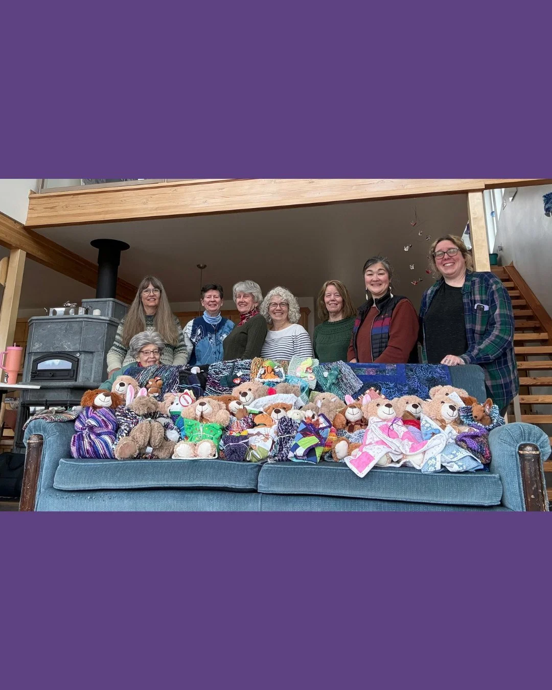 Thank you to the Kachemak Bay Quilters for your generous donation of these lovely stuffed animals!

Every child who visits our Children's Advocacy Center can pick out a stuffed animal to keep forever. Every child could use a cuddly friend sometimes- 
