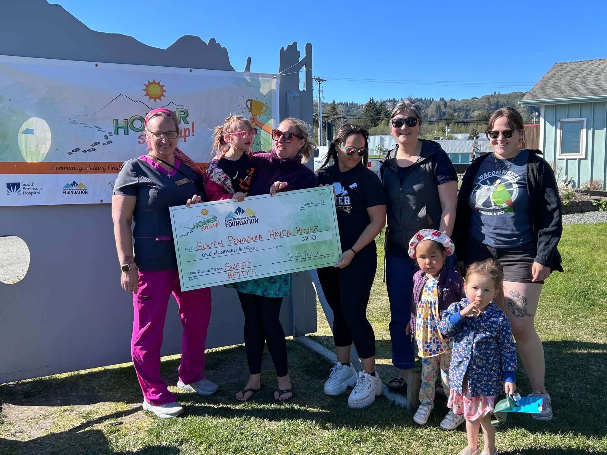 Thank you to South Peninsula Hospital for putting on another great month of Homer Steps Up! It's such a great way for our community to come together and stay active the entire month of May.

And a big shoutout to the Sweaty Bettys for coming in 3rd p