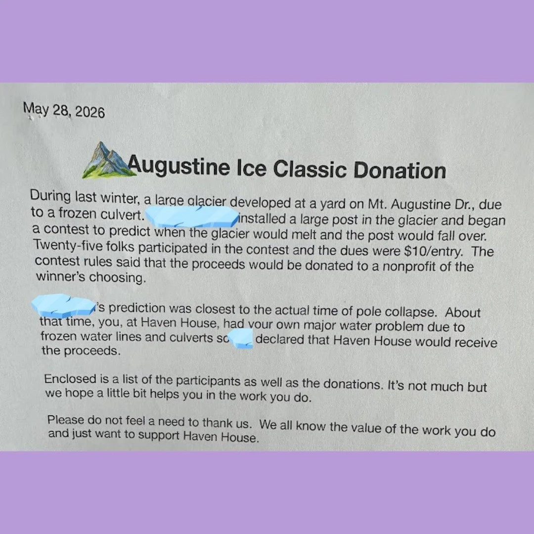 This might be one of the best letters we've ever received. What a great idea to bring the community together AND raise money for your favorite nonprofit at the same time. 

We're so thankful for this community and how they've rallied around us since 