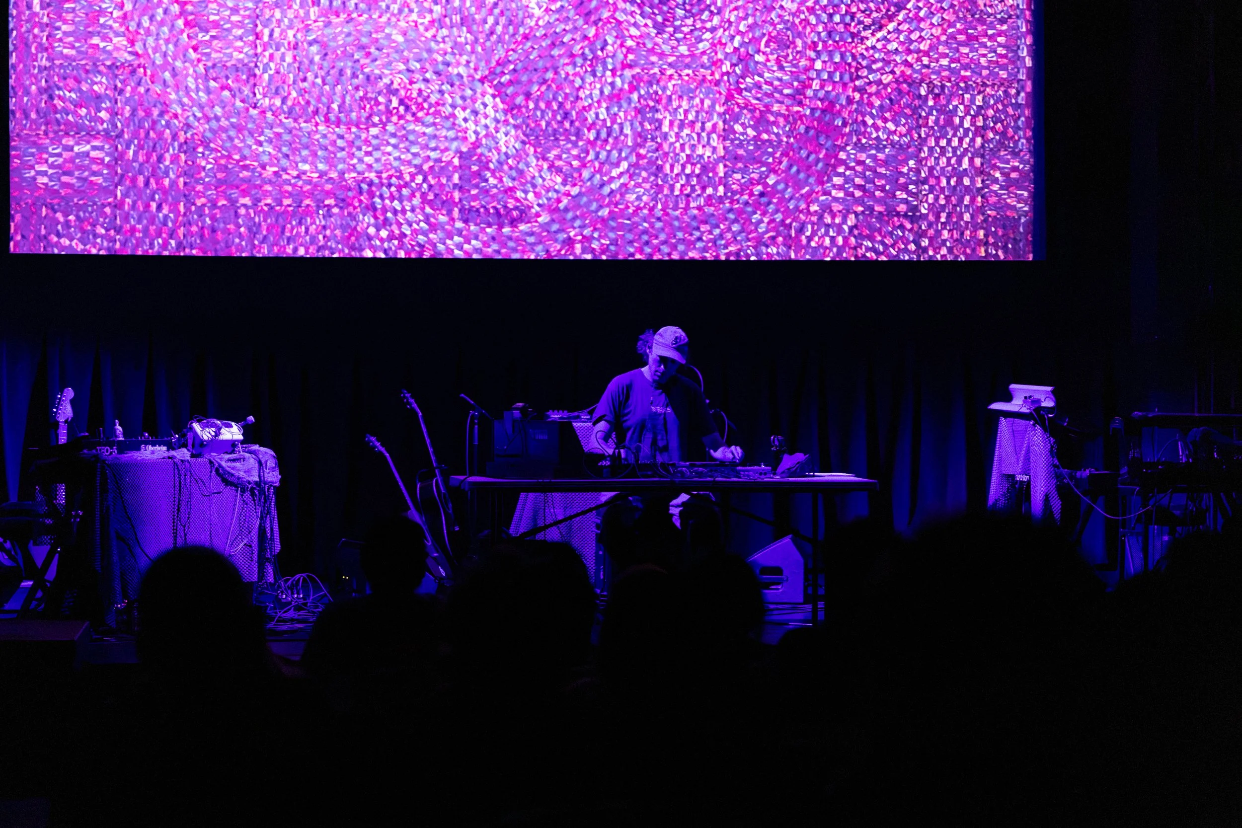 Jeremy Hyman performs an ambient set at the Miracle Theatre in Washington, DC