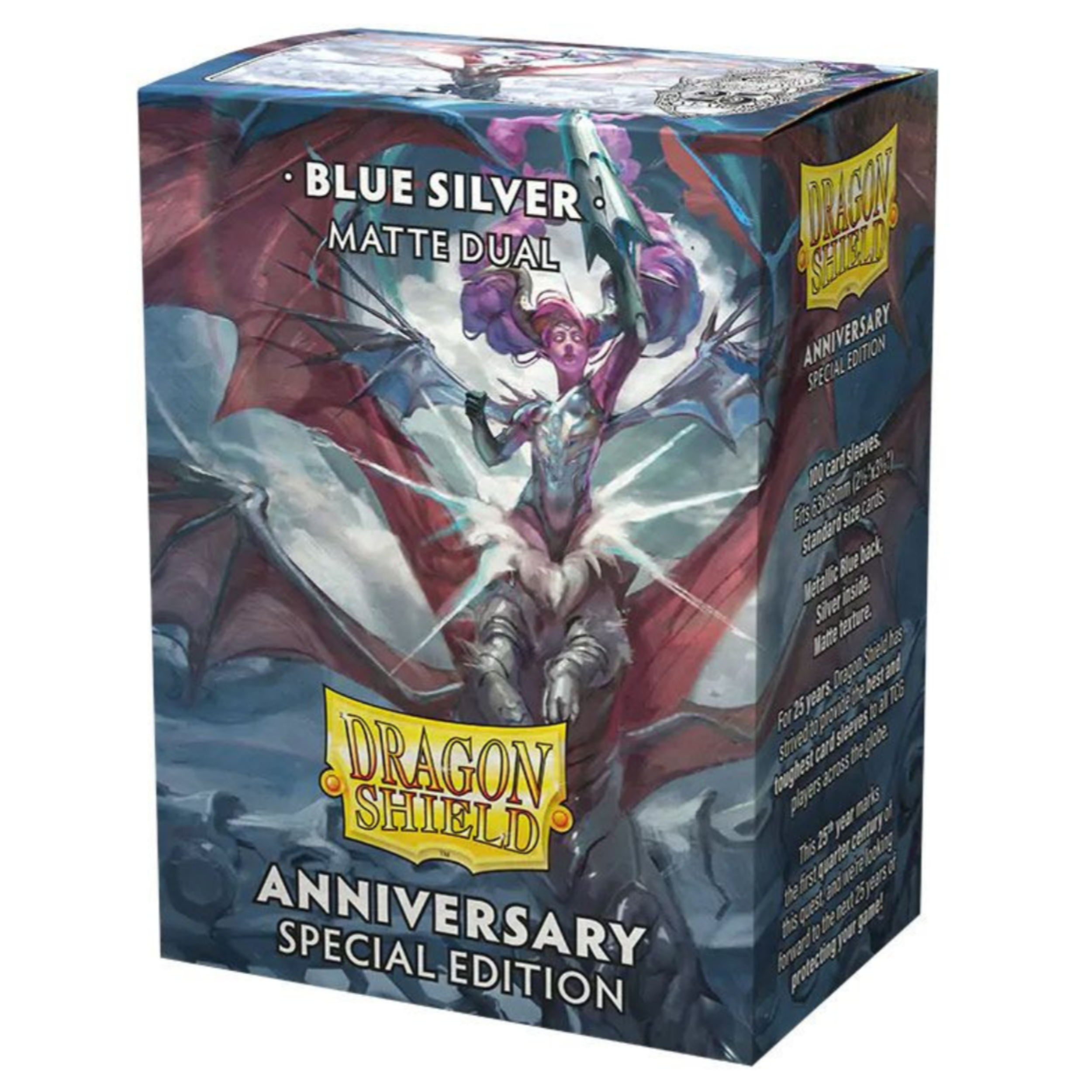 Dragon Shield: Dual Matte 25th Anniversary - Blue & Silver (100)