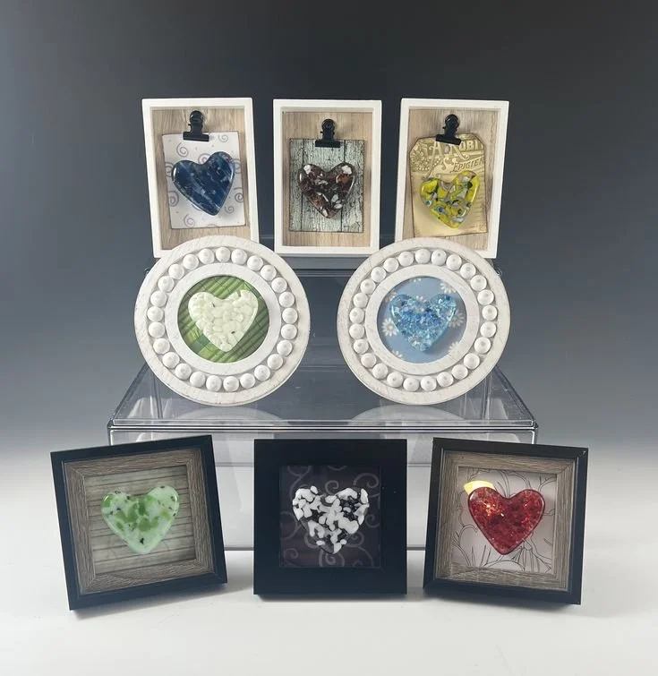 Fused Glass Hearts