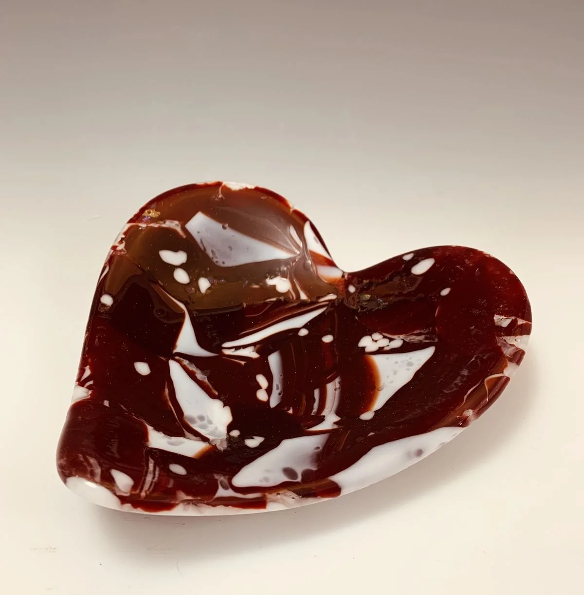 Fused Glass Heart Dish