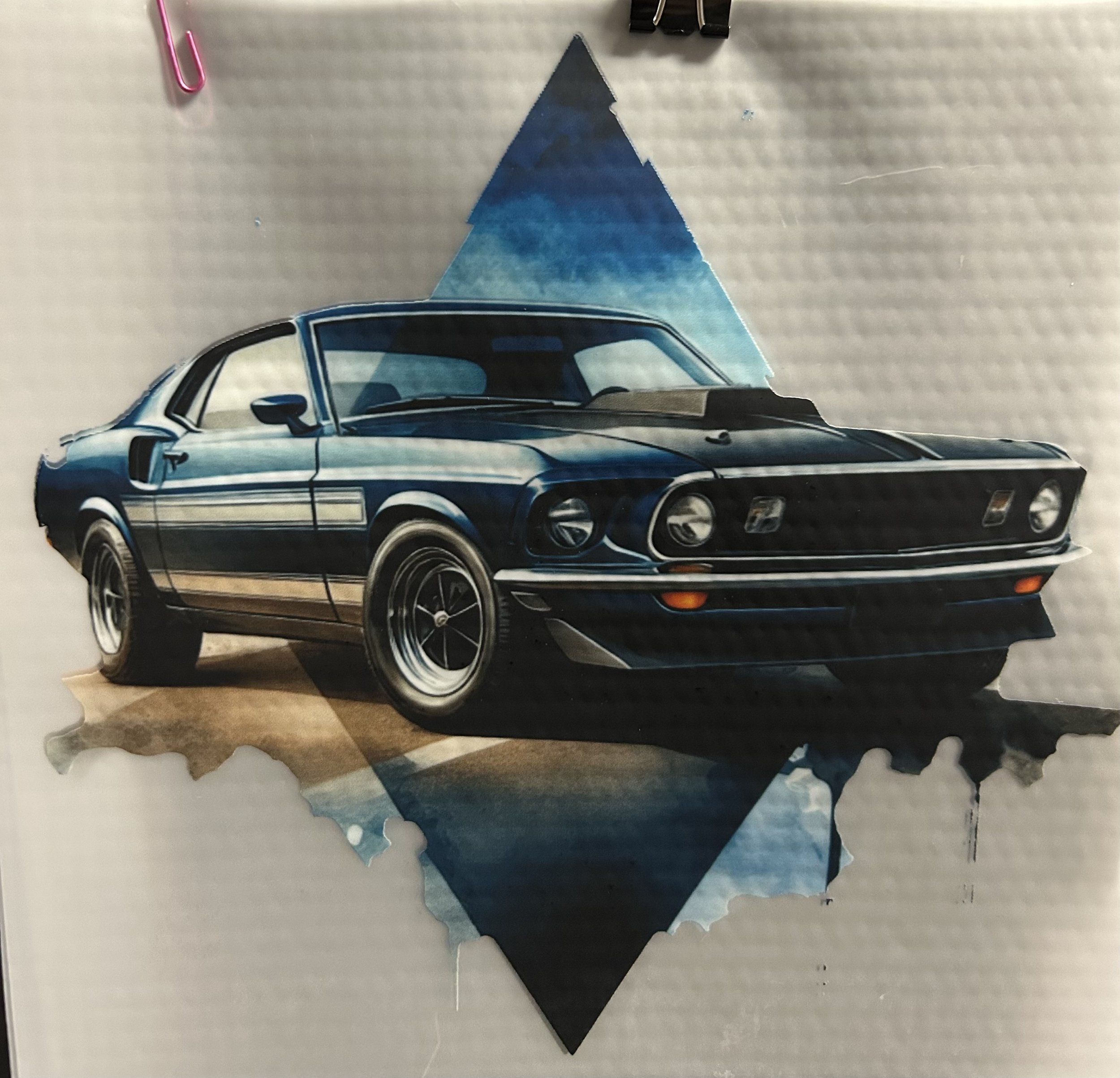 Classic Car Ready-to-Press Transfer dtf