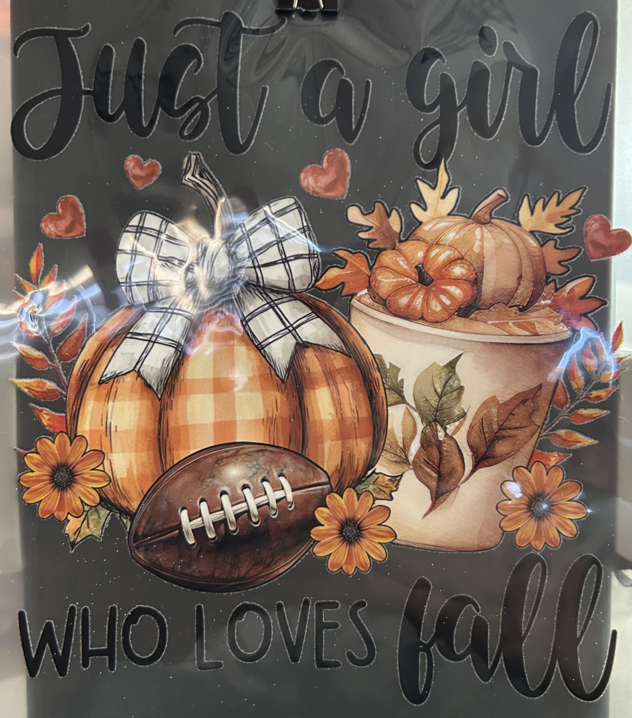 'Just a Girl Who Loves Fall' Ready-to-Press Design DTF