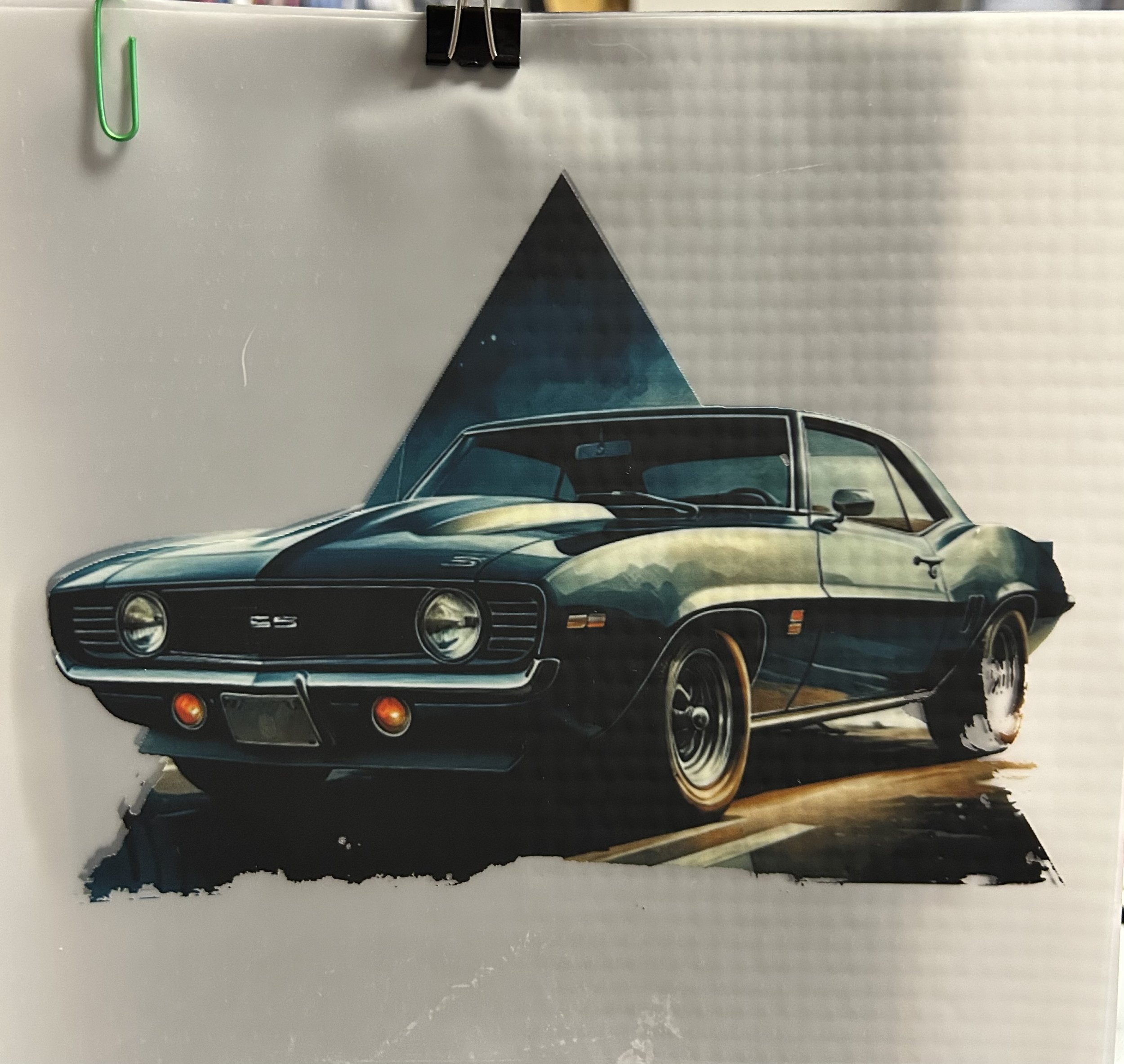 Classic Muscle Car Heat Transfer Sheet dtf