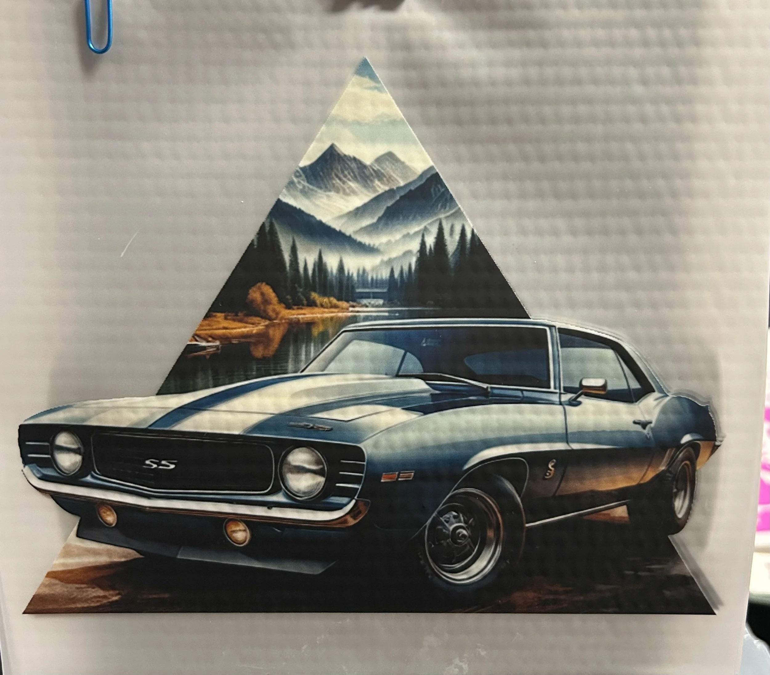 Retro Car Scenic Transfer dtf