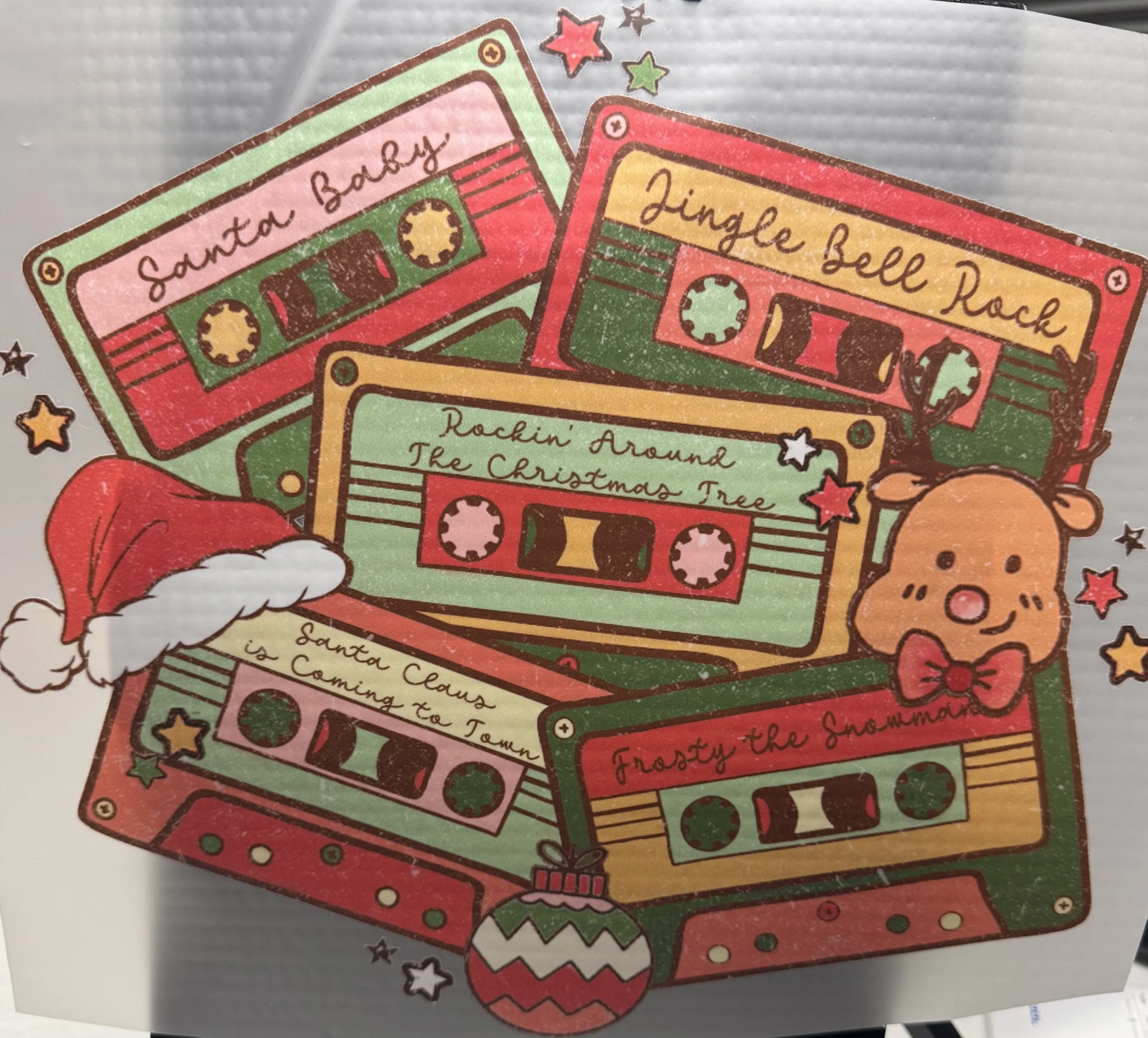 Vintage Christmas Cassette Transfers DTF