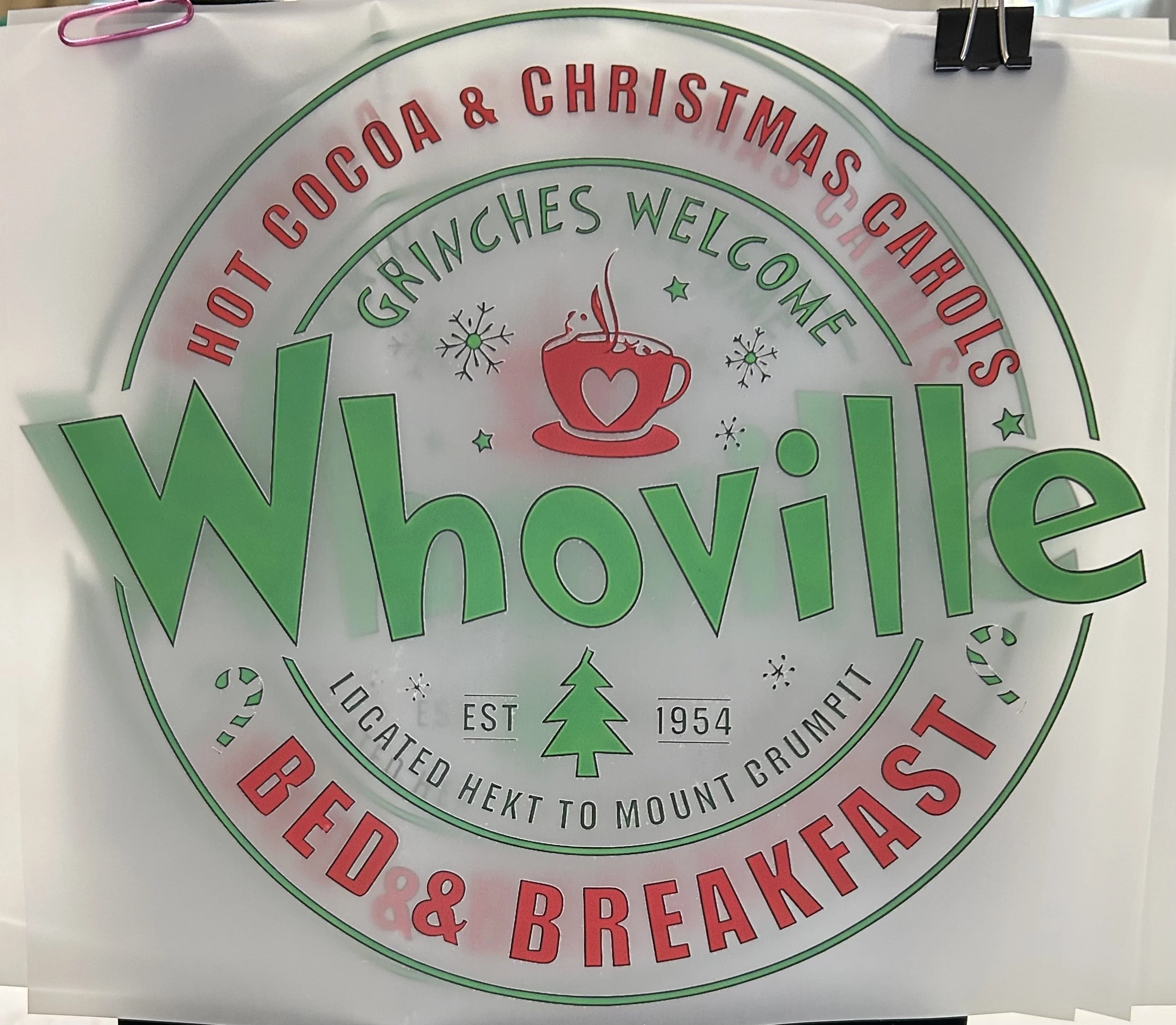 'Whoville Bed & Breakfast' Ready-to-Press Design dtf