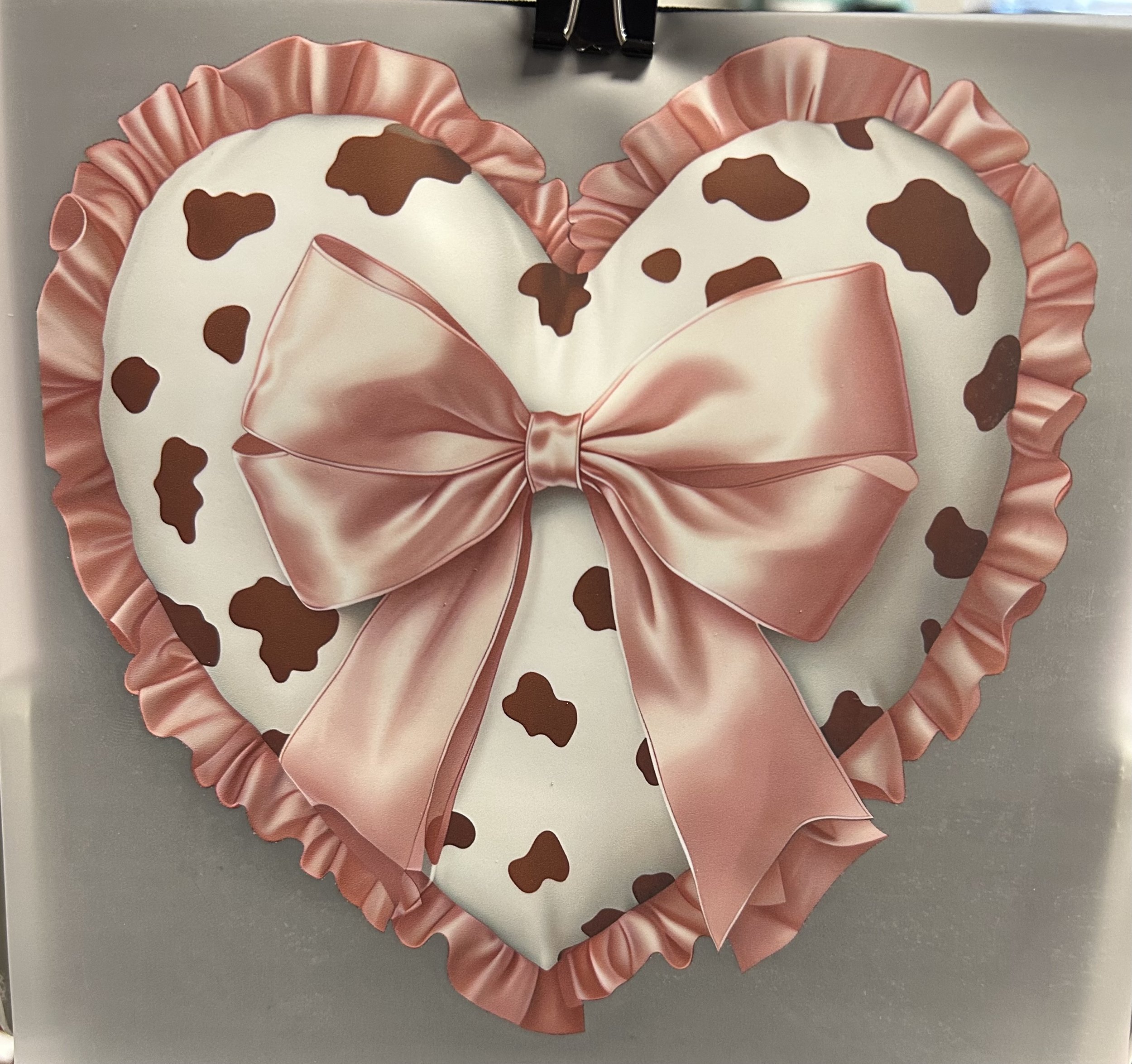 Heartfelt Cow Print Ready-to-Press Design dtf