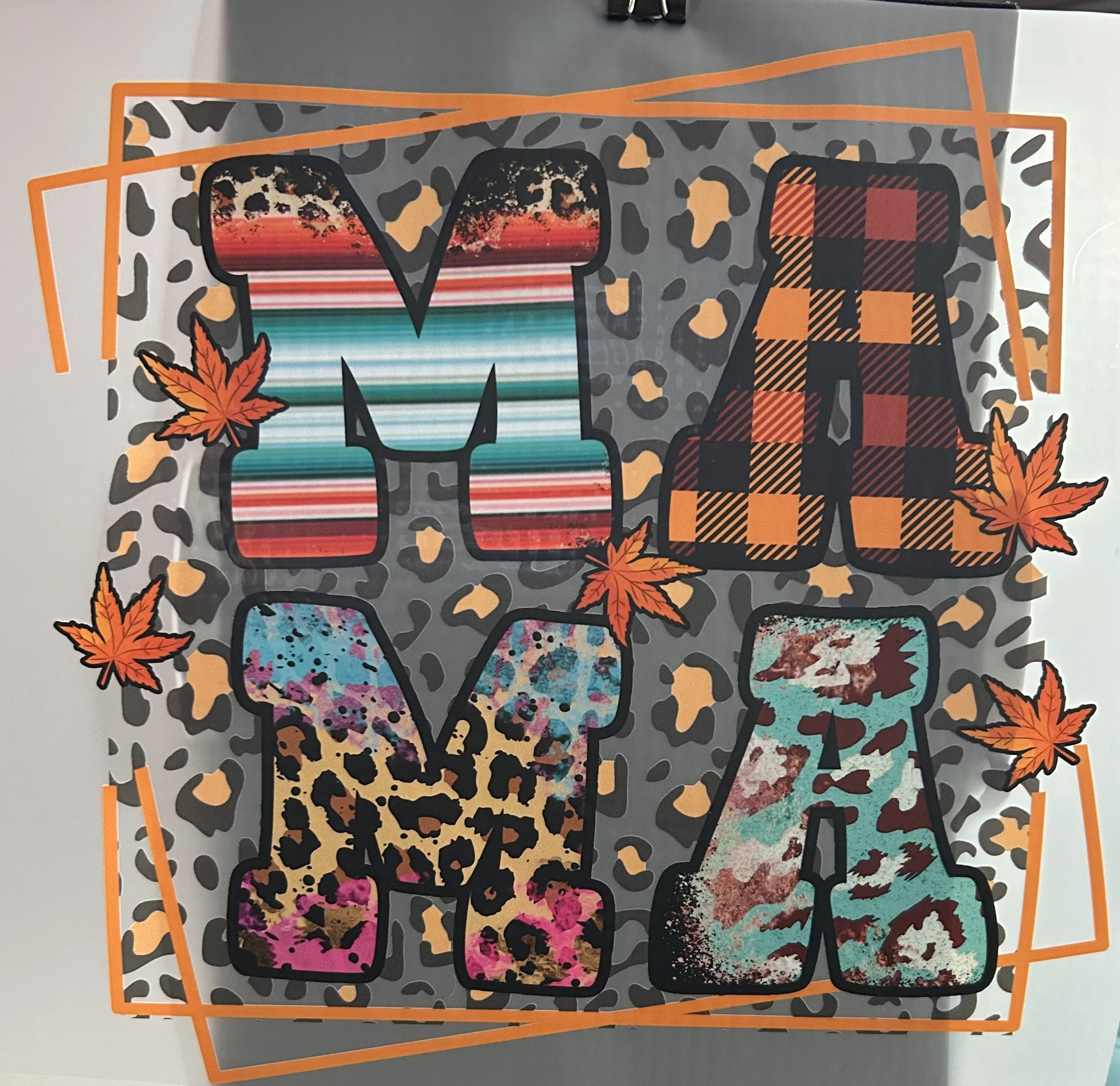 Colorful 'MAMA' Ready-to-Press DTF