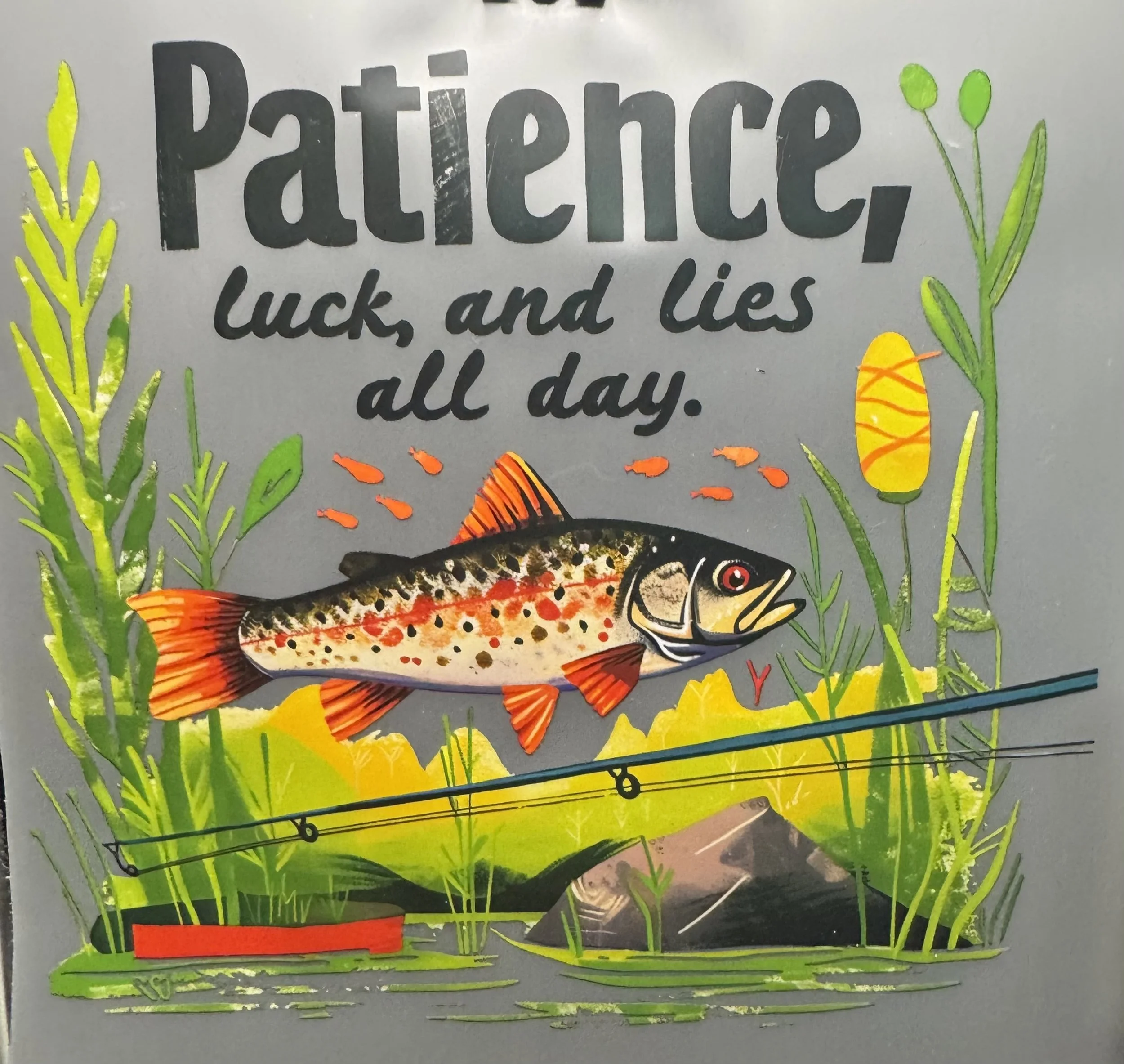 Fishing Enthusiast Ready-to-Press Iron-On Transfer DTF