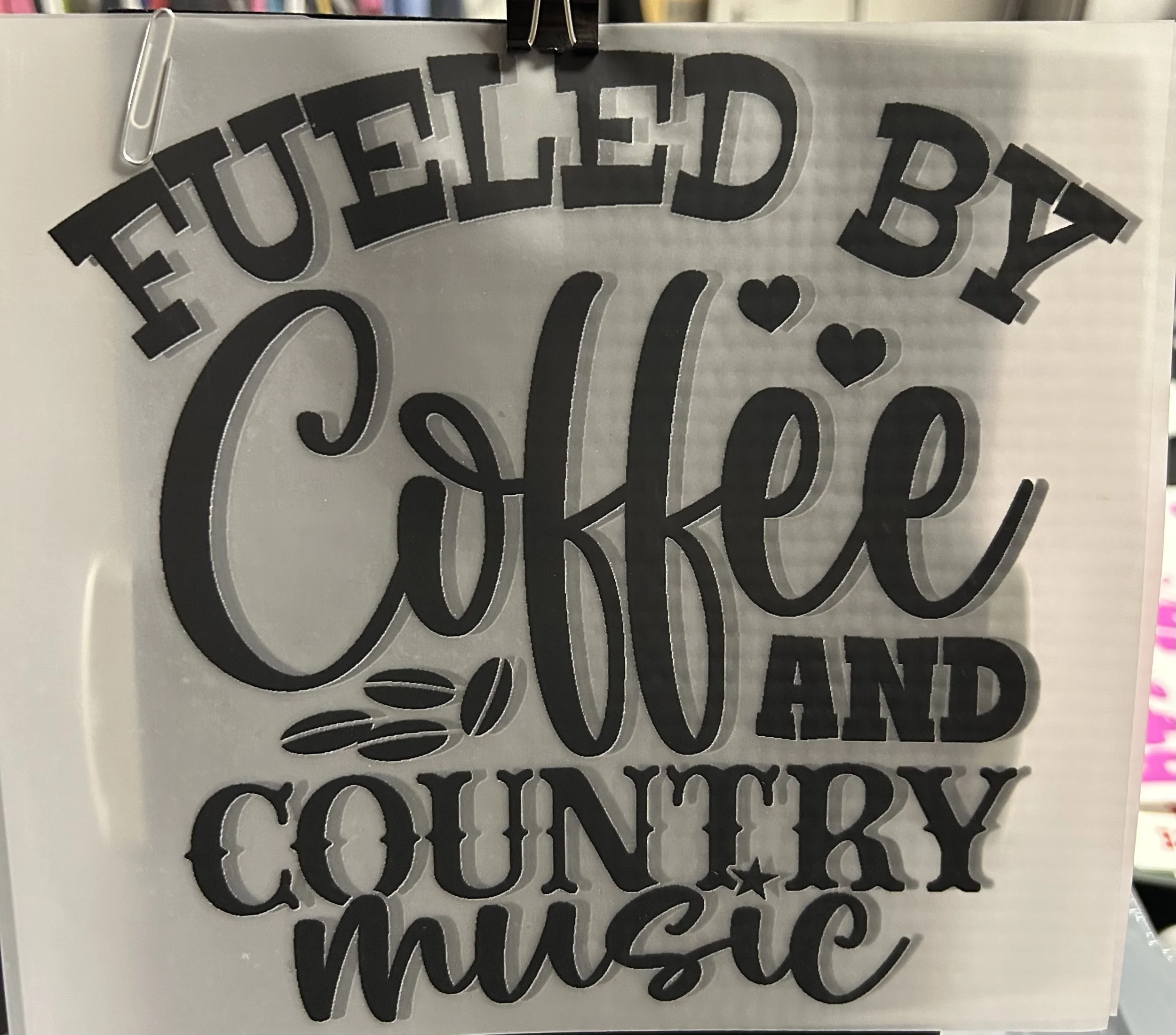 'Fueled by Coffee & Country Music' Ready-to-Press Design