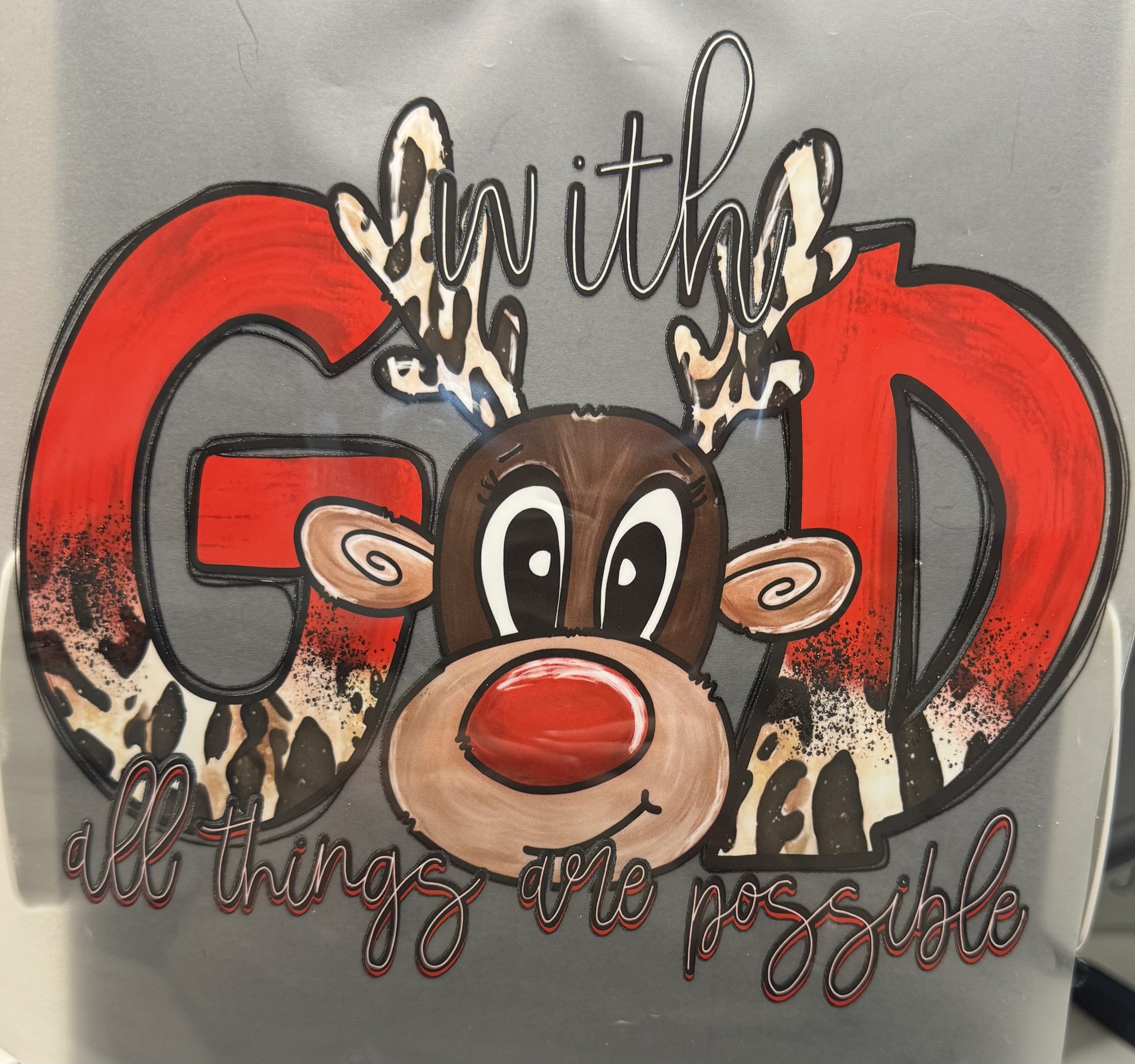 Ready-to-Press Inspirational Reindeer Design DTF