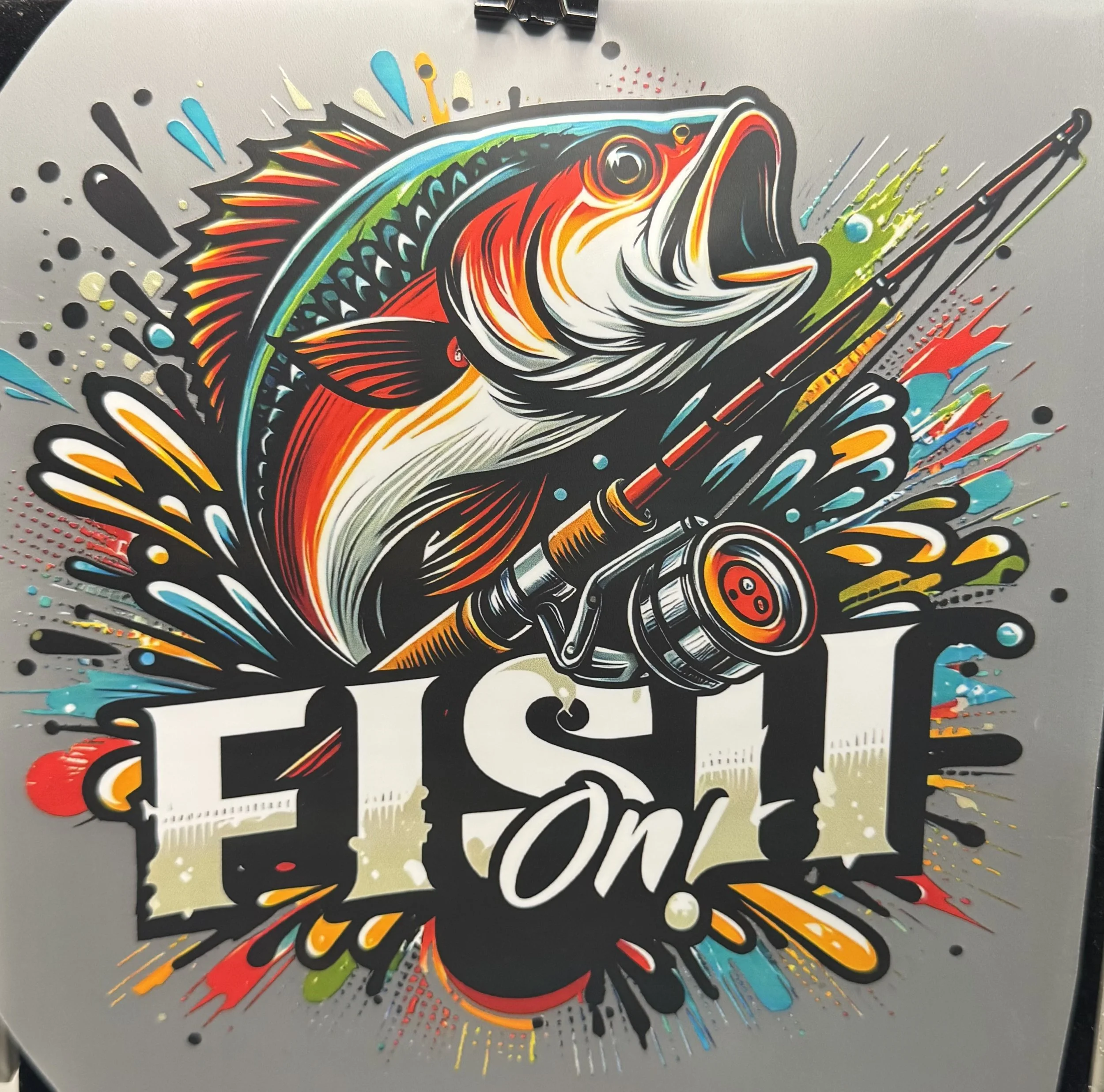 'Fish On!' Ready-to-Press Design DTF