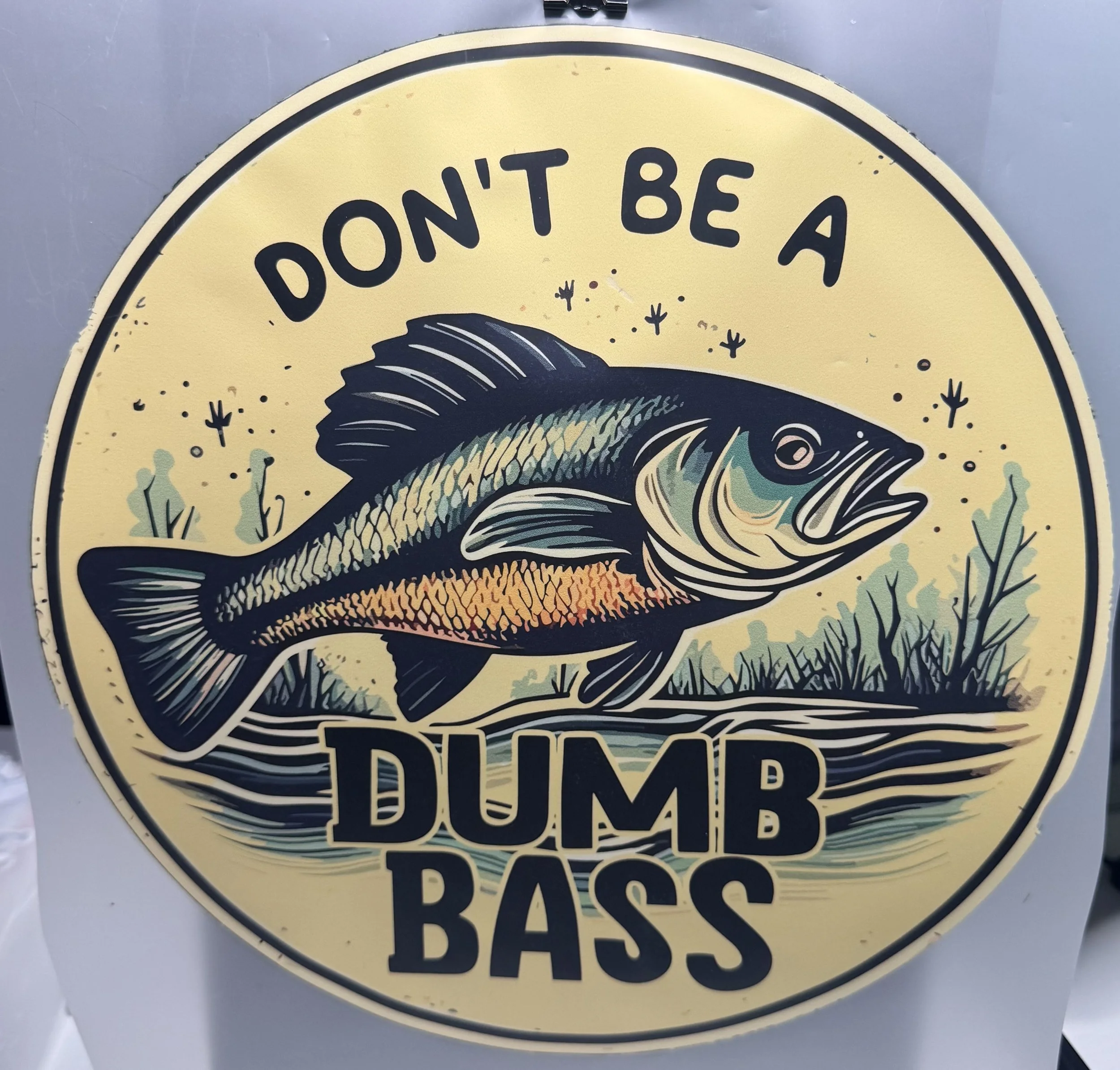 'Don't Be a Dumb Bass' Iron-On Transfer