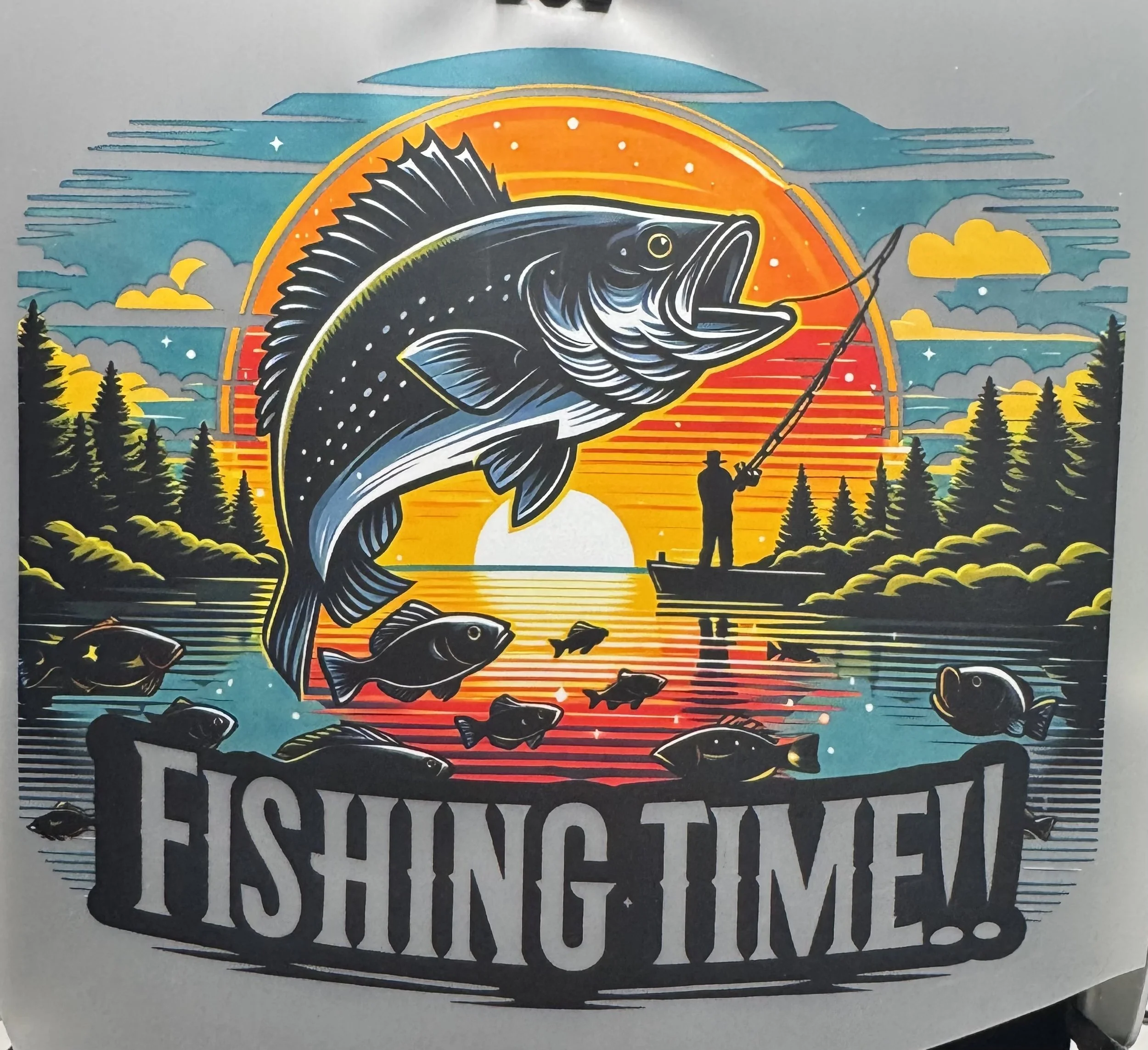 'Fishing Time!' Ready-to-Press Design DTF
