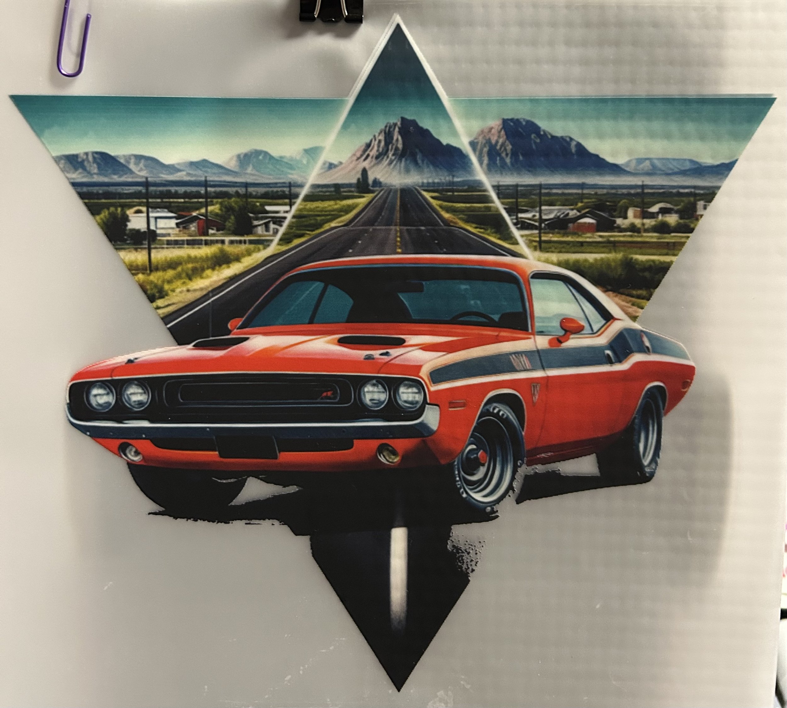 Retro Muscle Car Ready-to-Press Transfer dtf