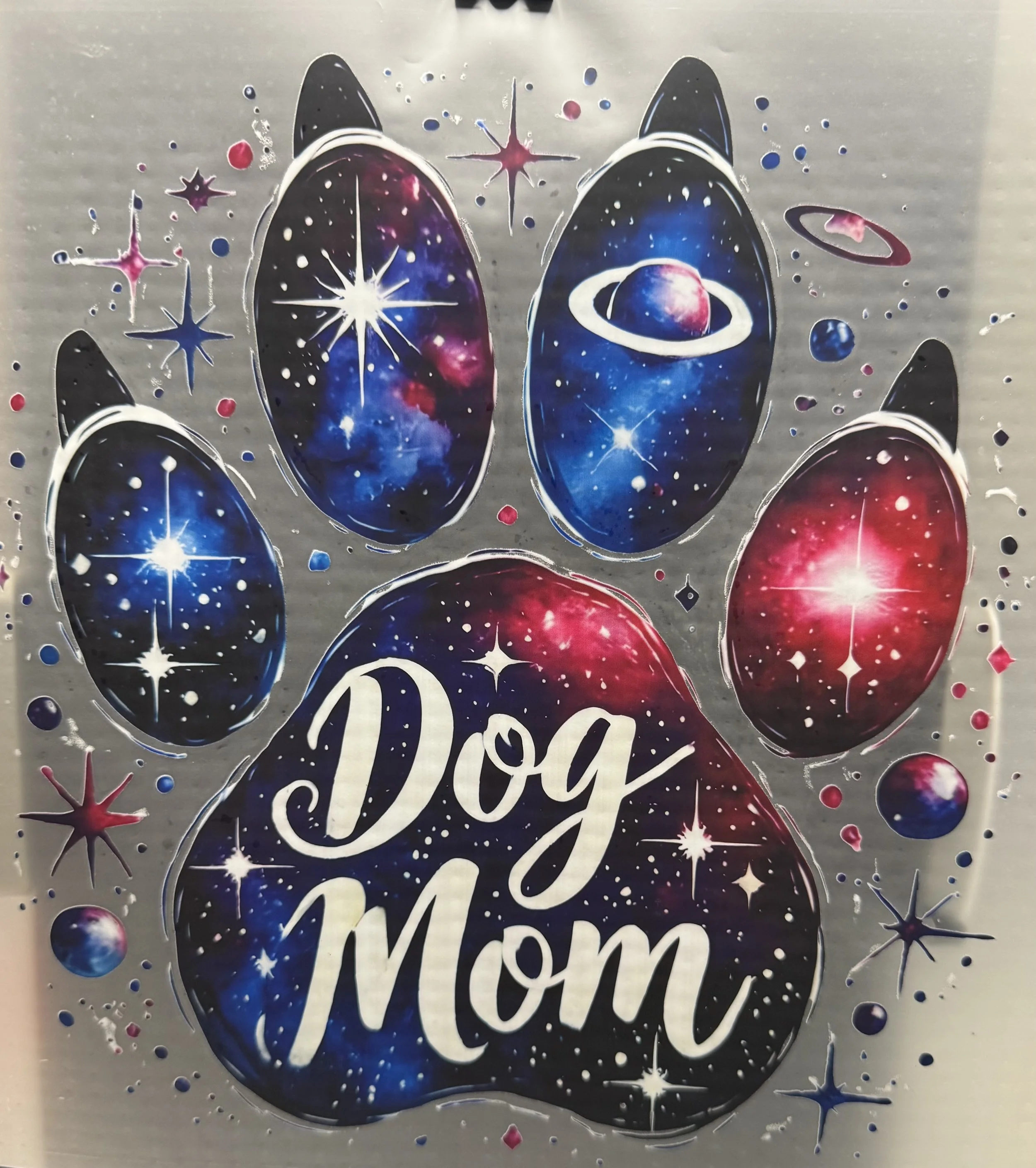 Galaxy Dog Mom Heat Transfer DTF for shirt and pocket