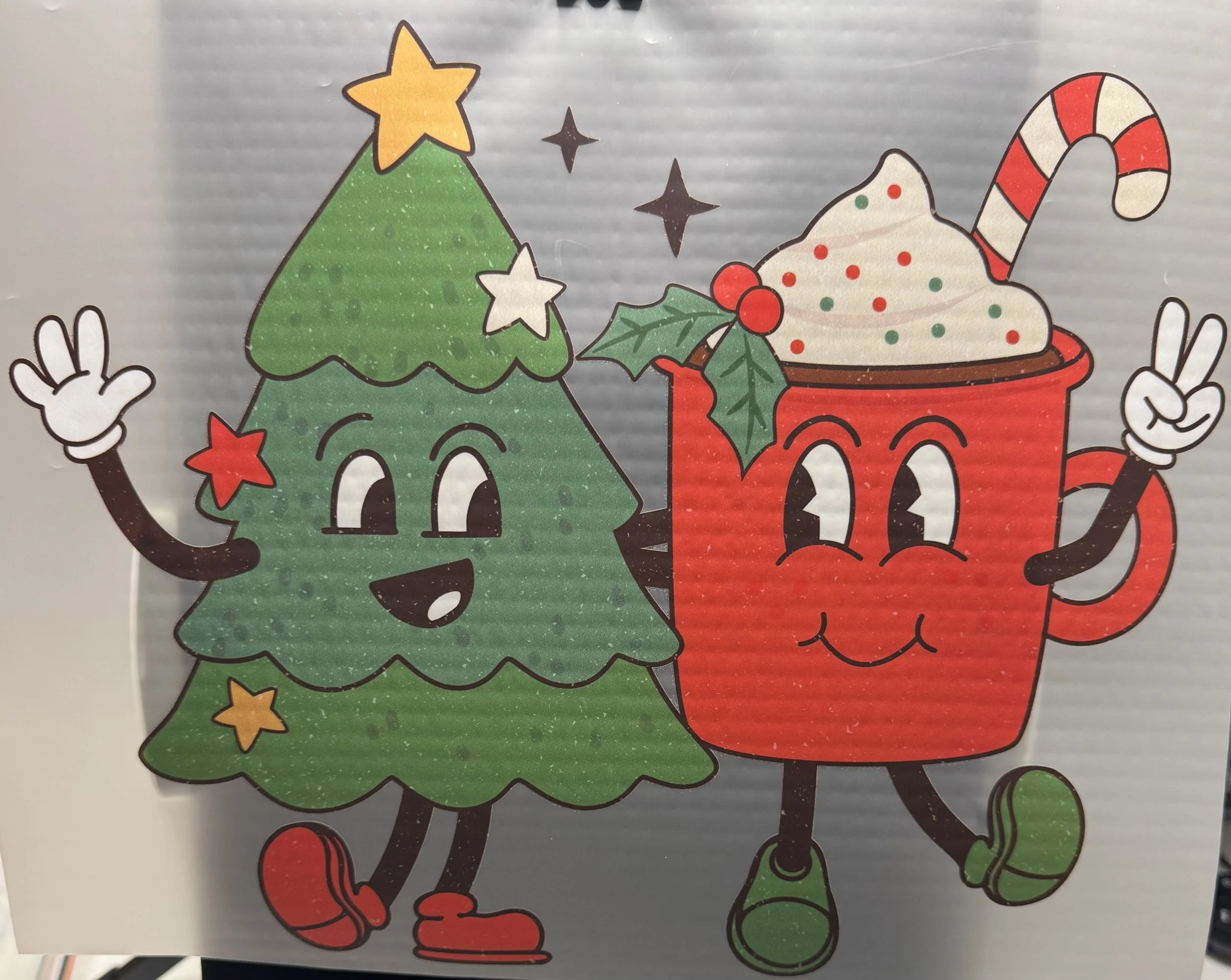 Holiday pair Ready-to-Press Holiday Transfer DTF