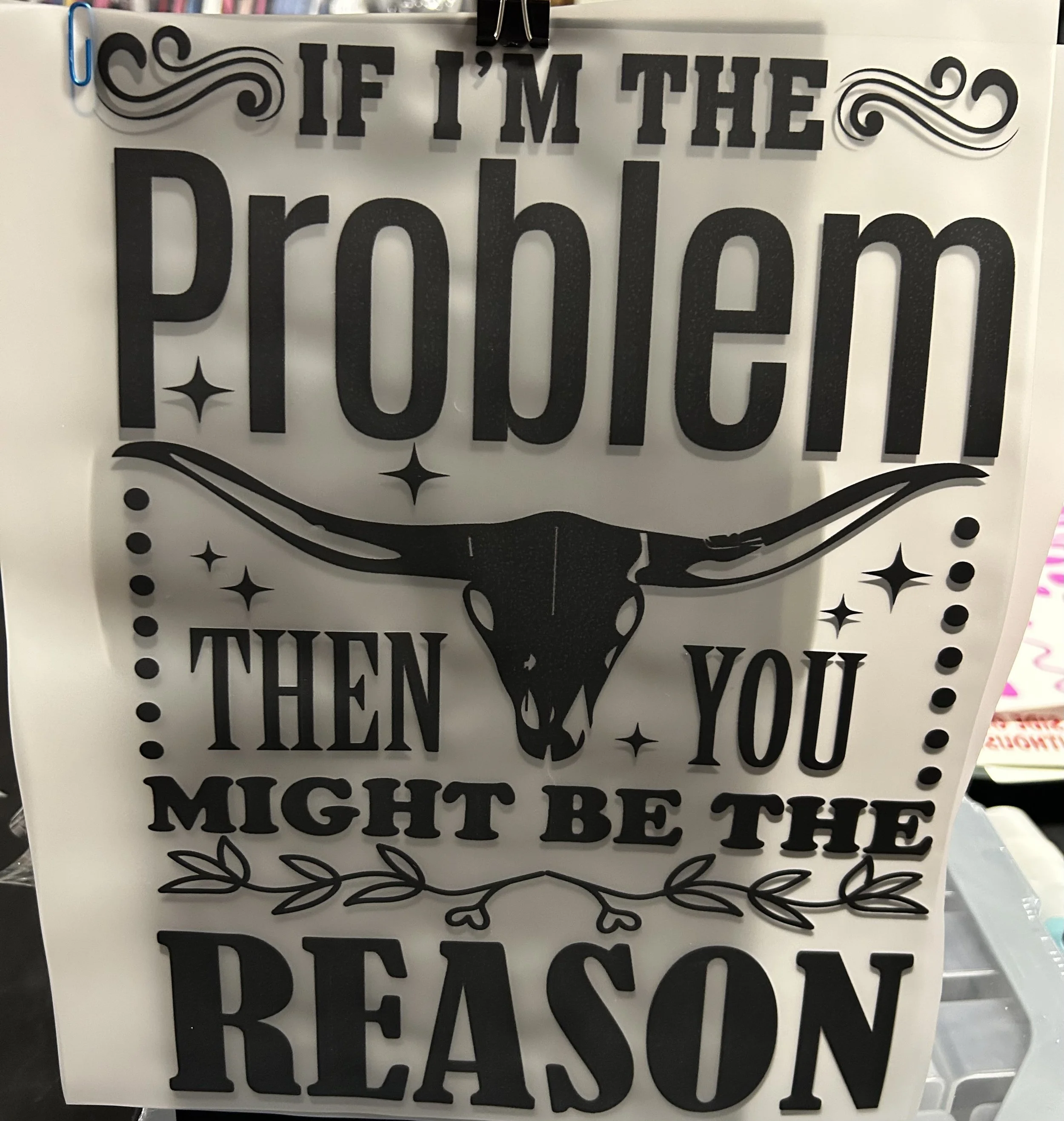 Bold Statement Ready-to-Press Transfer