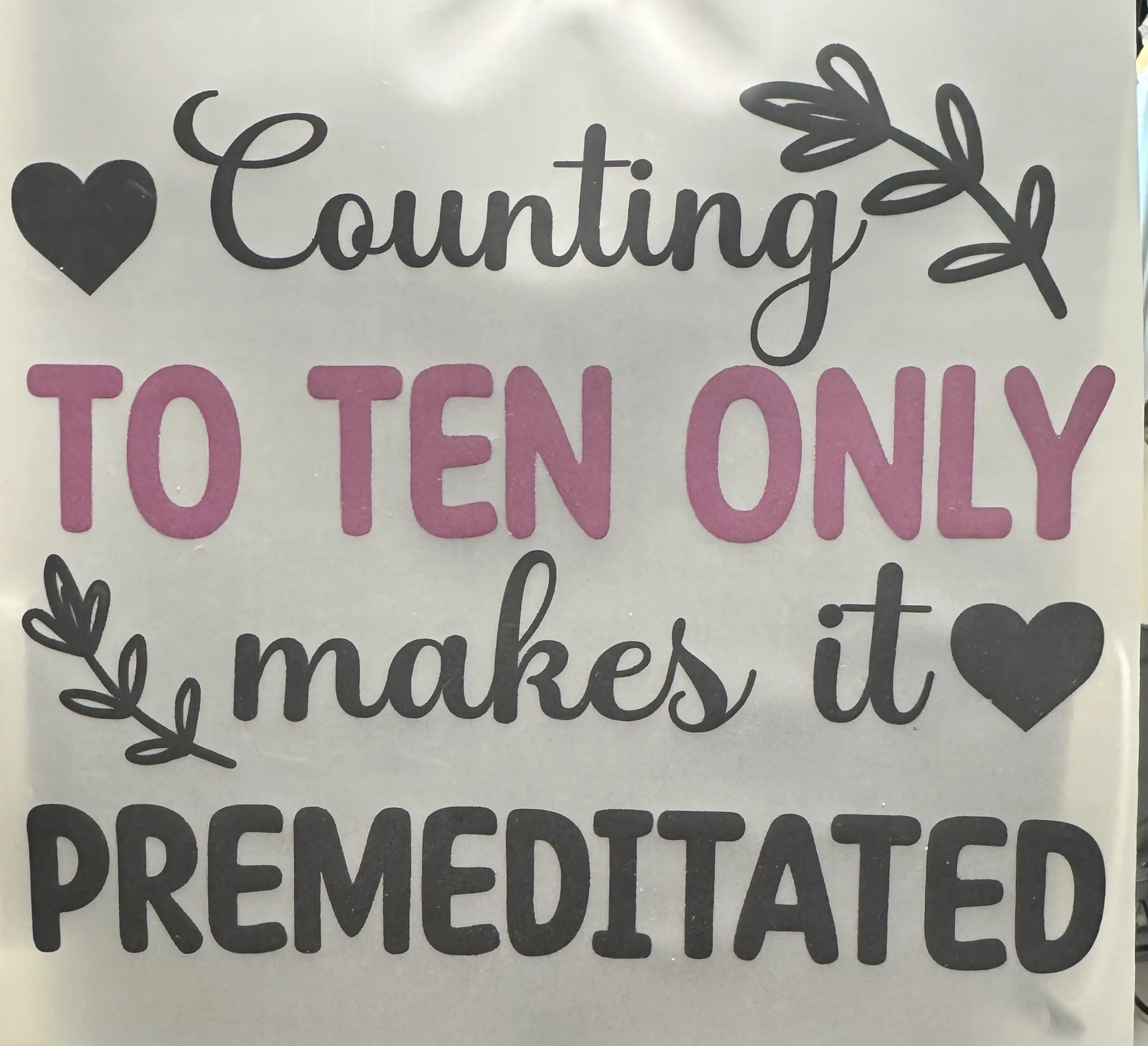 Witty 'Counting to Ten' Ready-to-Press DTF