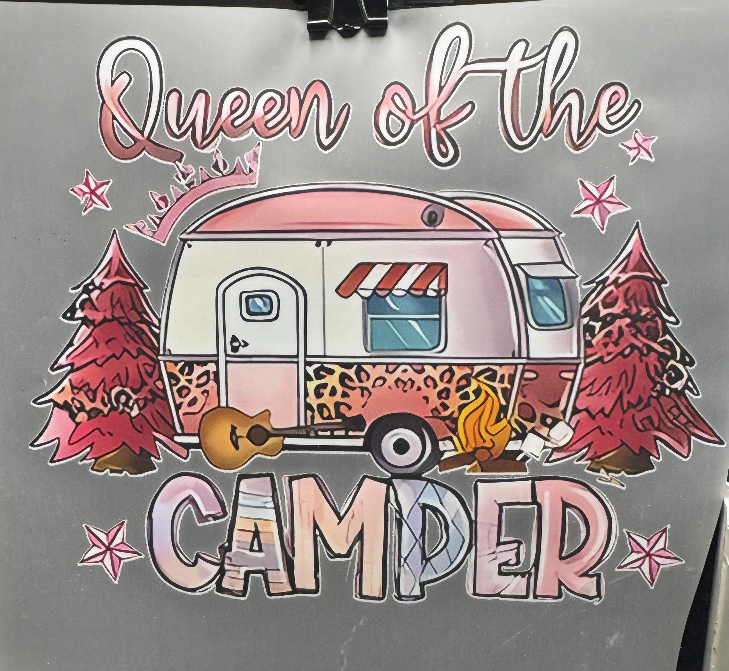 'Queen of the Camper' Ready-to-Press Dtf