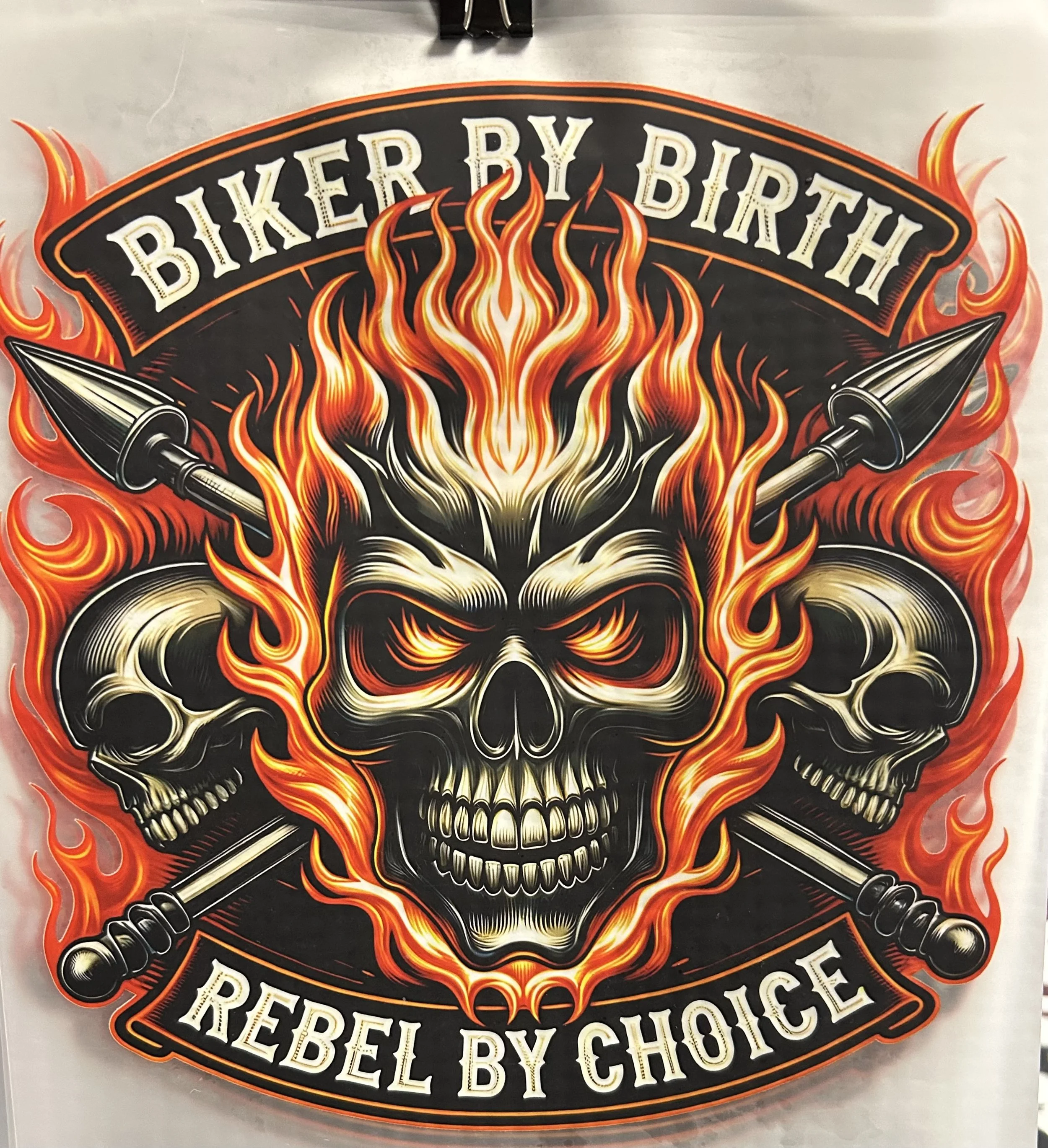Biker By Birth Graphic - Ready to Press DTF
