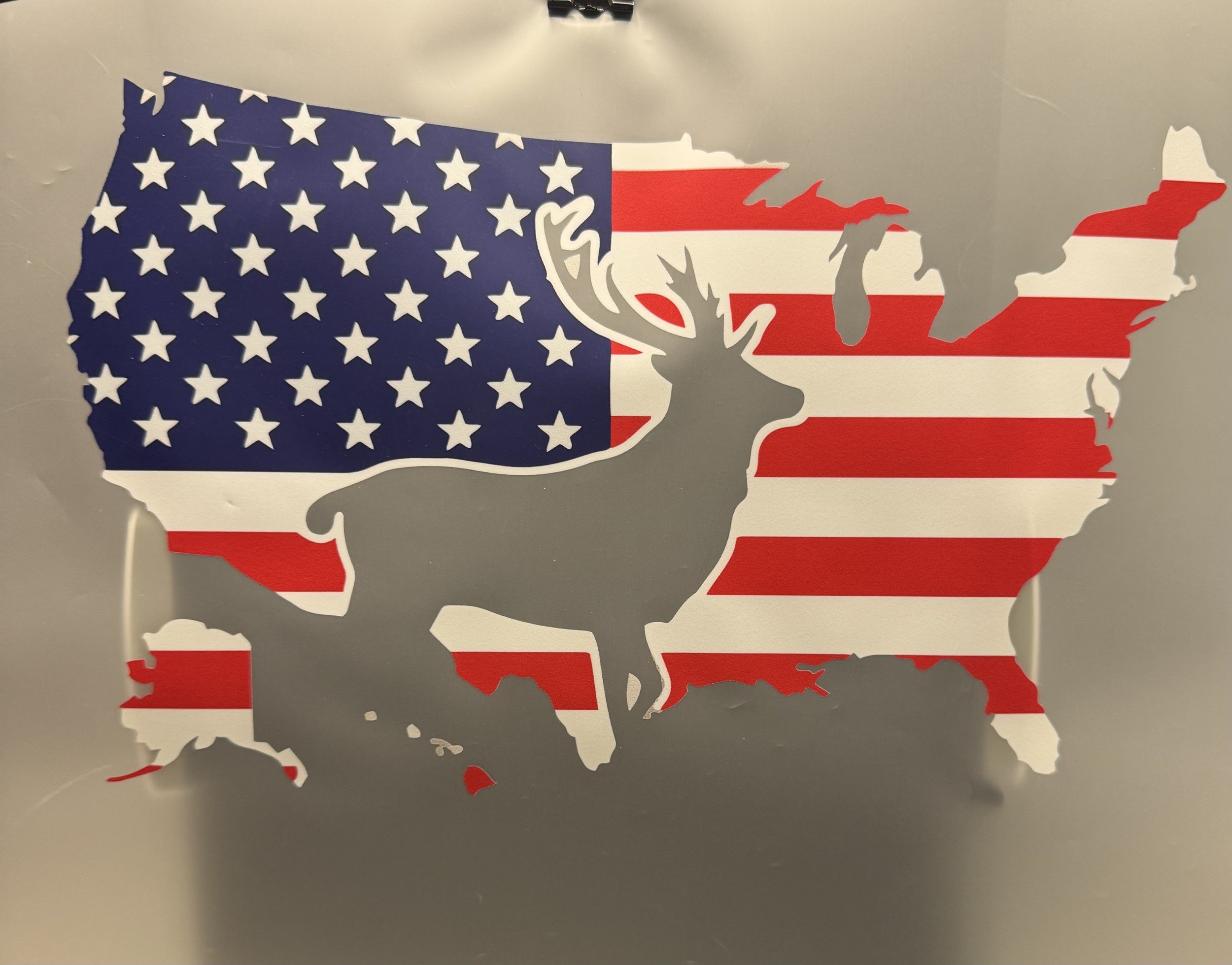 Patriotic Deer Heat Transfer Design dtf