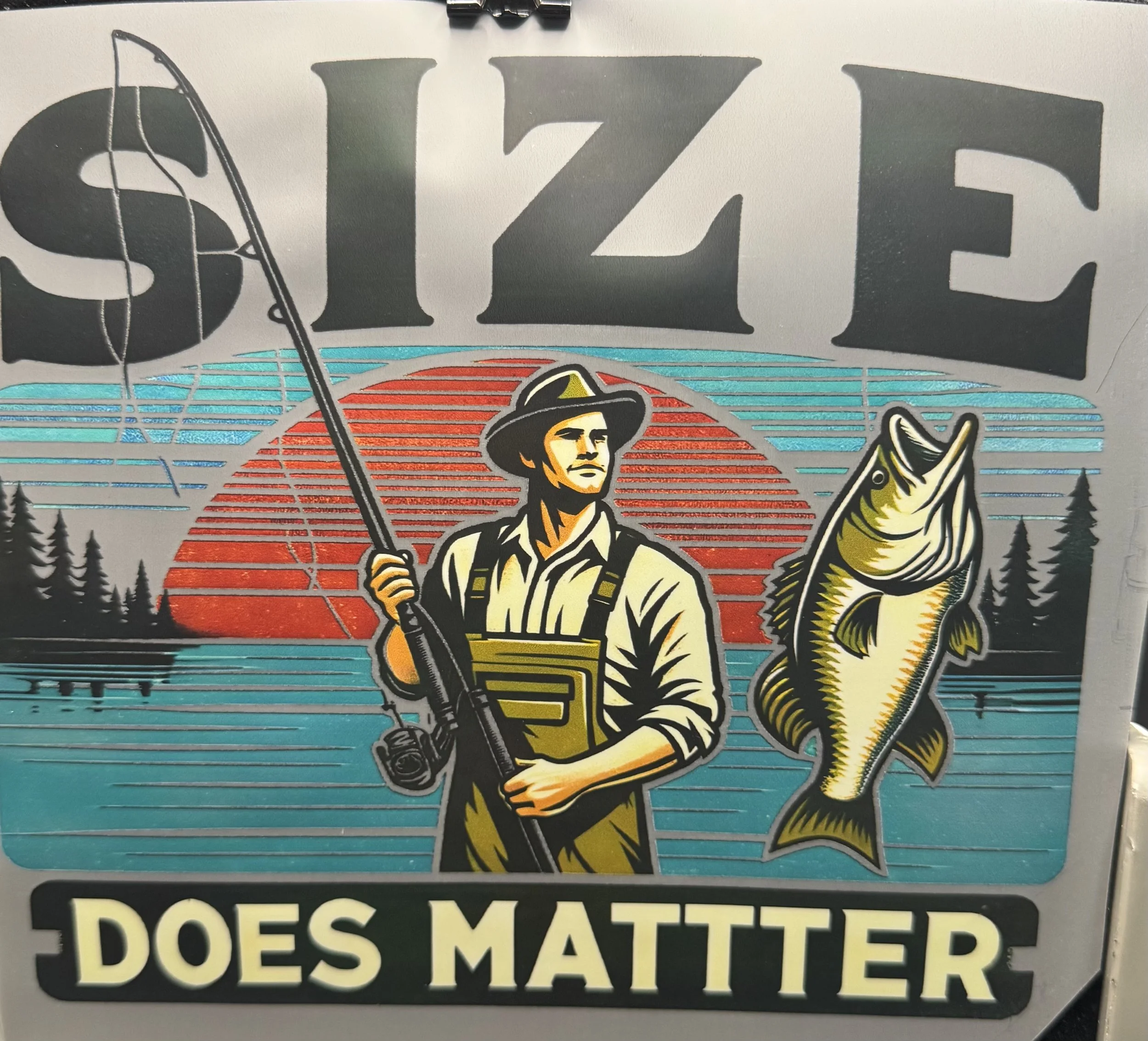 Size Does Matter Fishing Heat Transfer DTF