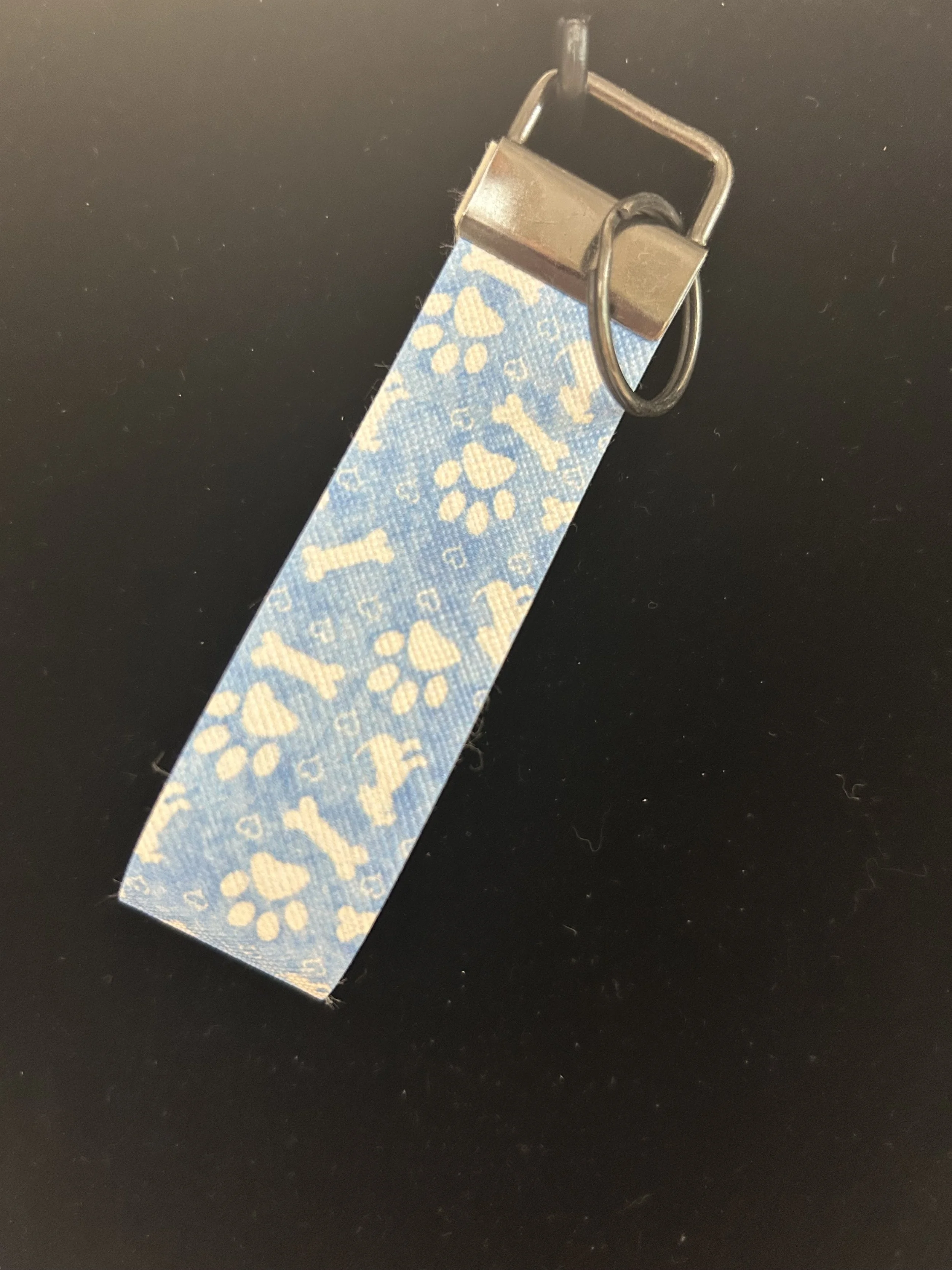 Blue and white puppy handheld