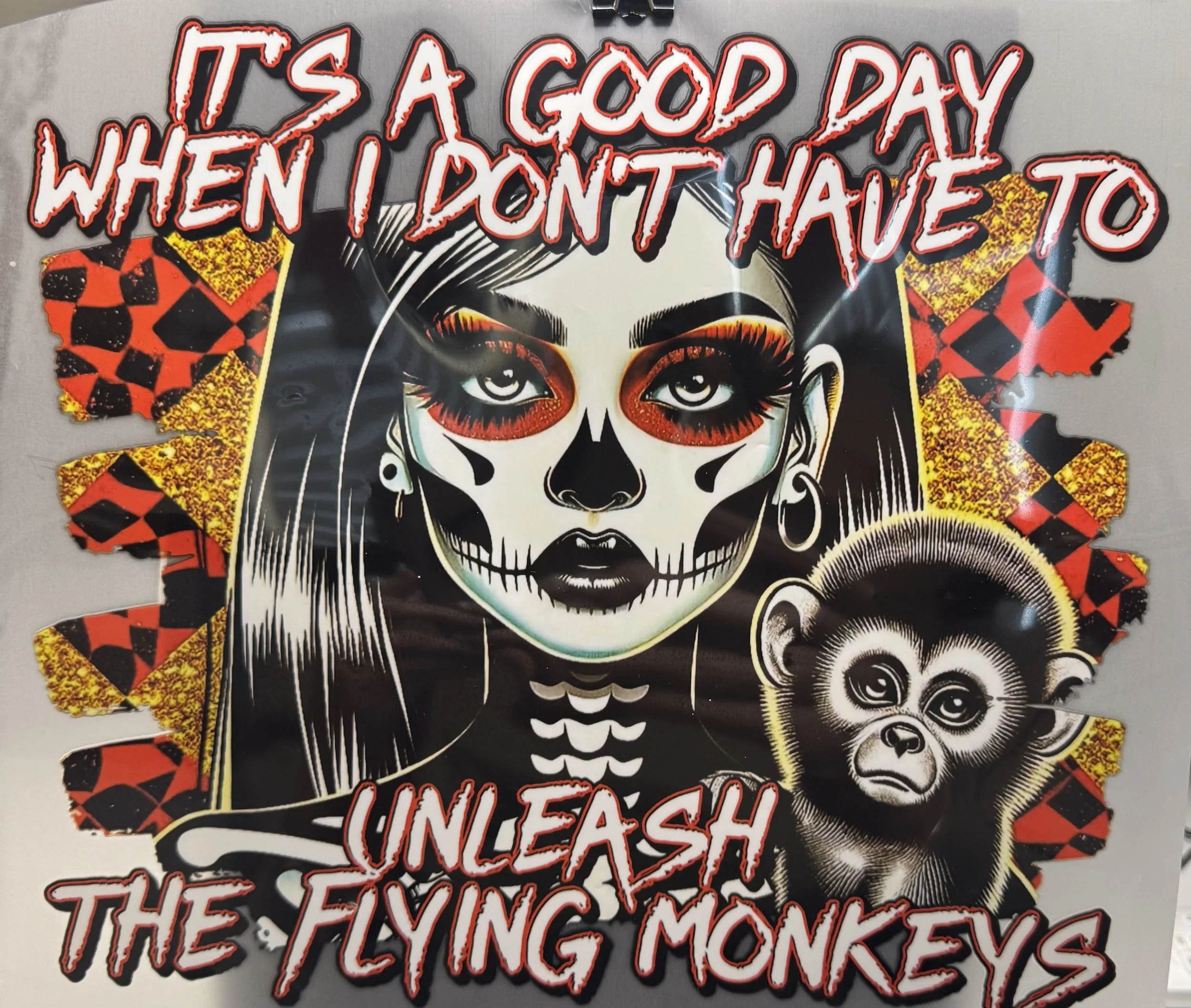 Ready-to-Press 'Flying Monkeys' Heat Transfer dtf
