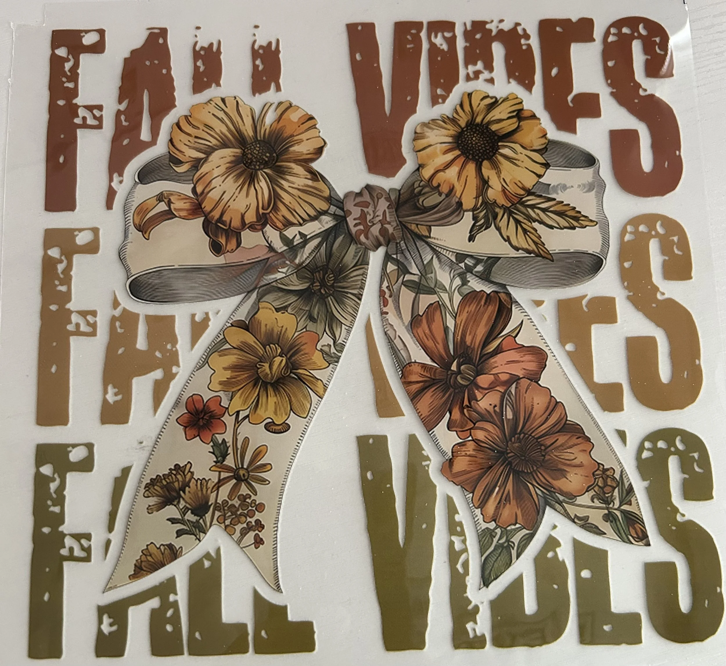 'Fall Vibes' Ready-to-Press Floral DTF
